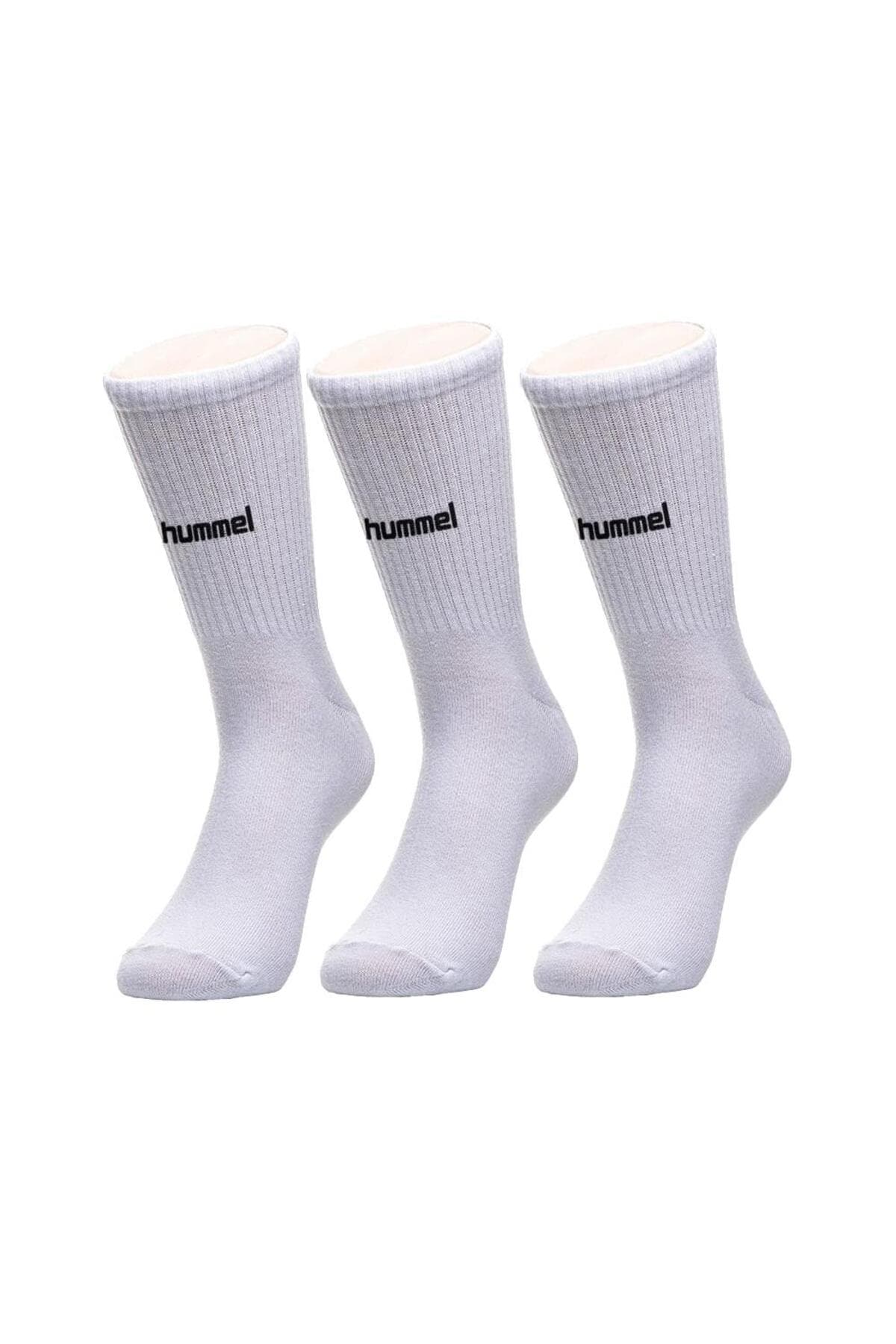 جوراب تمرینی hummel Maxı سفید بسته 3تایی جوراب تمرینی hummel Maxı سفید بسته 3تایی