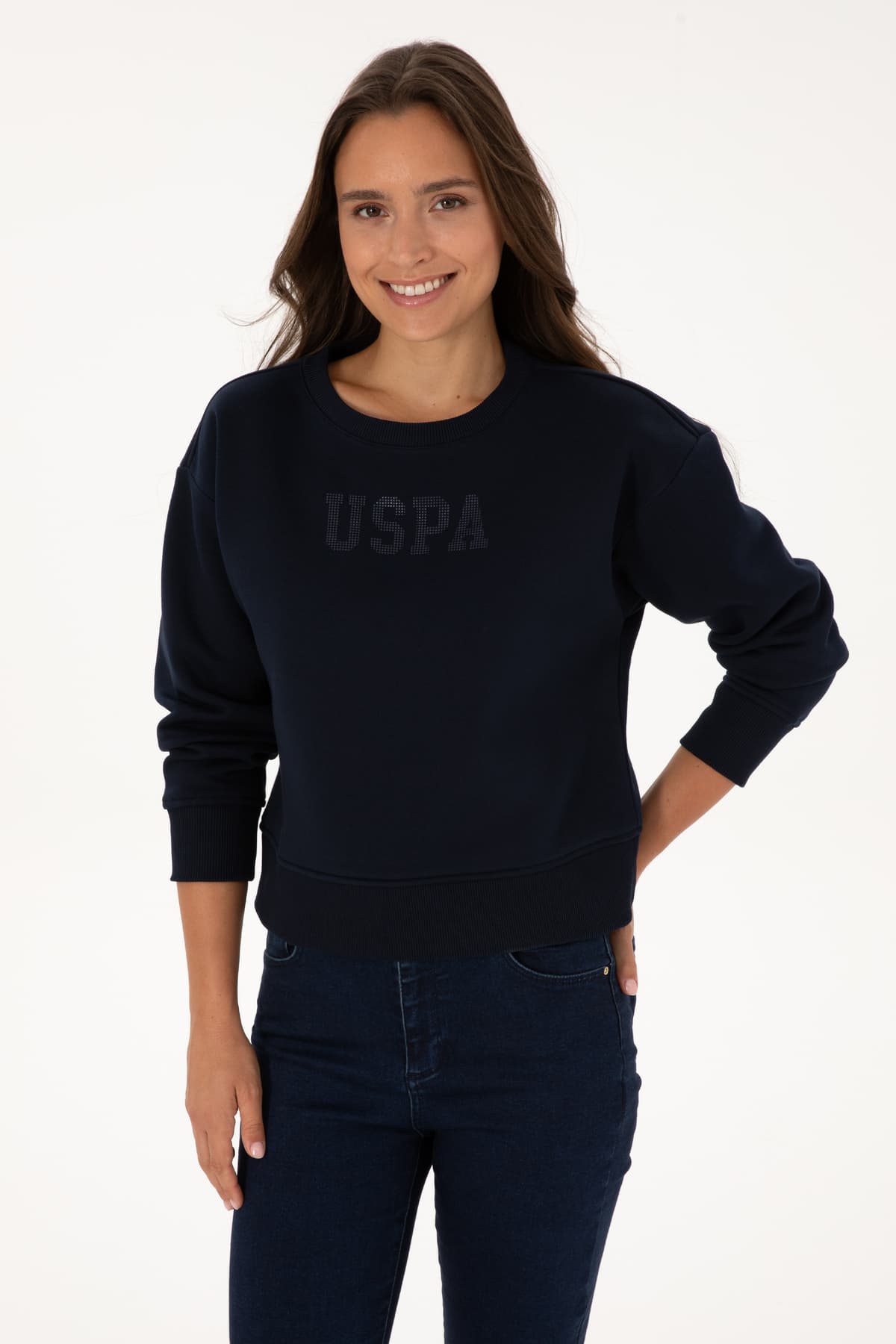 سویشرت زنانه U.S. Polo Assn. سرمهای یقه گرد بیسیک مدل 50307752-VR033 سویشرت زنانه U.S. Polo Assn. سرمهای یقه گرد بیسیک مدل 50307752-VR033