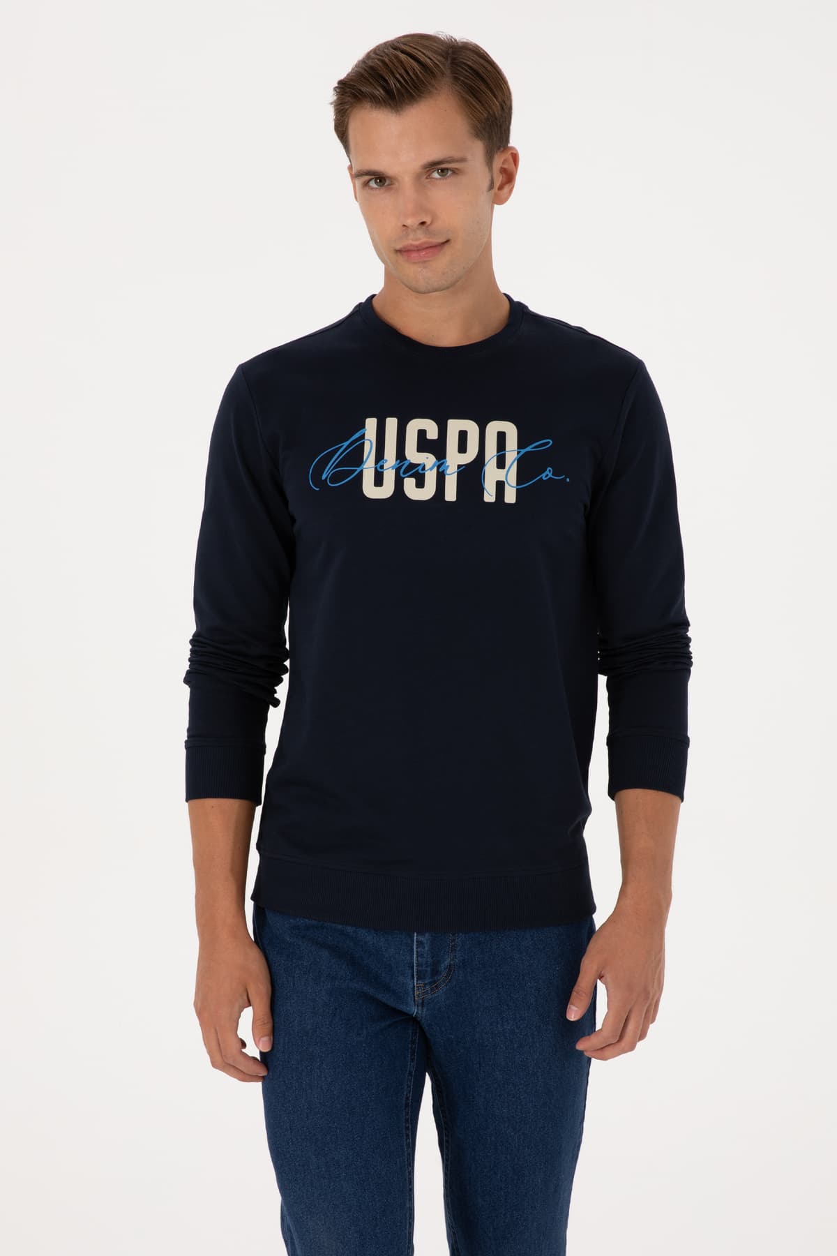 سویشرت مردانه U.S. Polo Assn. فیت معمولی یقه گرد سرمهای نازک مدل 50315570-VR033 سویشرت مردانه U.S. Polo Assn. فیت معمولی یقه گرد سرمهای نازک مدل 50315570-VR033