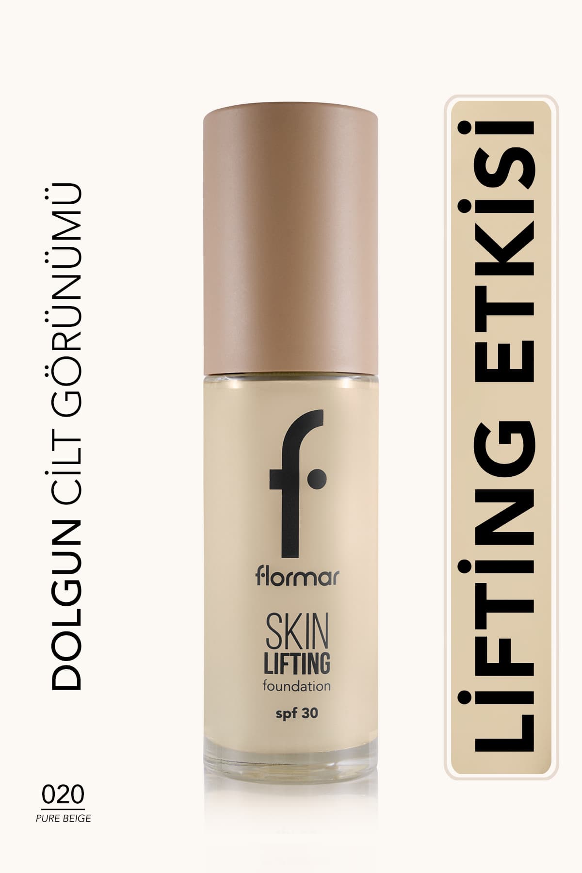فاندیشن Flormar SPF30 سفتکننده Skin Lifting با زیرتون سرد رنگ بژ خالص 020 فاندیشن Flormar SPF30 سفتکننده Skin Lifting با زیرتون سرد رنگ بژ خالص 020