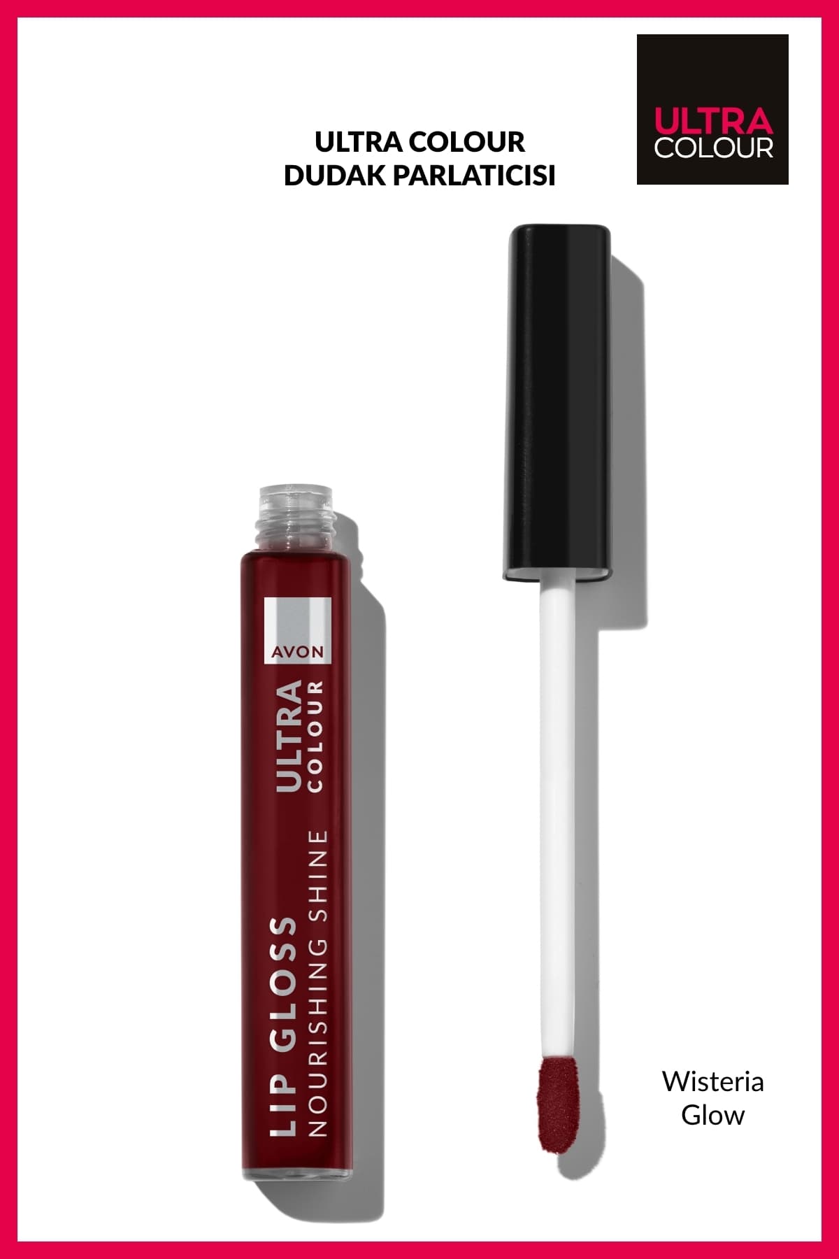 برق لب Avon سری Ultra Colour با رنگ بنفش گلیسینی درخشان برق لب Avon سری Ultra Colour با رنگ بنفش گلیسینی درخشان