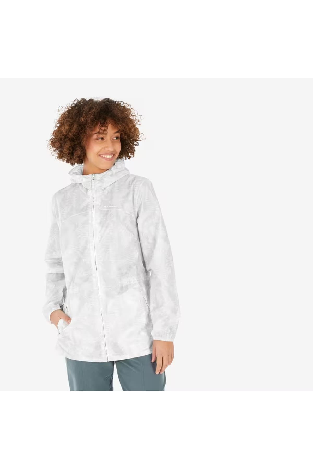 بادگیر و بارانی زنانه Decathlon ضدآب سفید مدل Raincut بادگیر و بارانی زنانه Decathlon ضدآب سفید مدل Raincut
