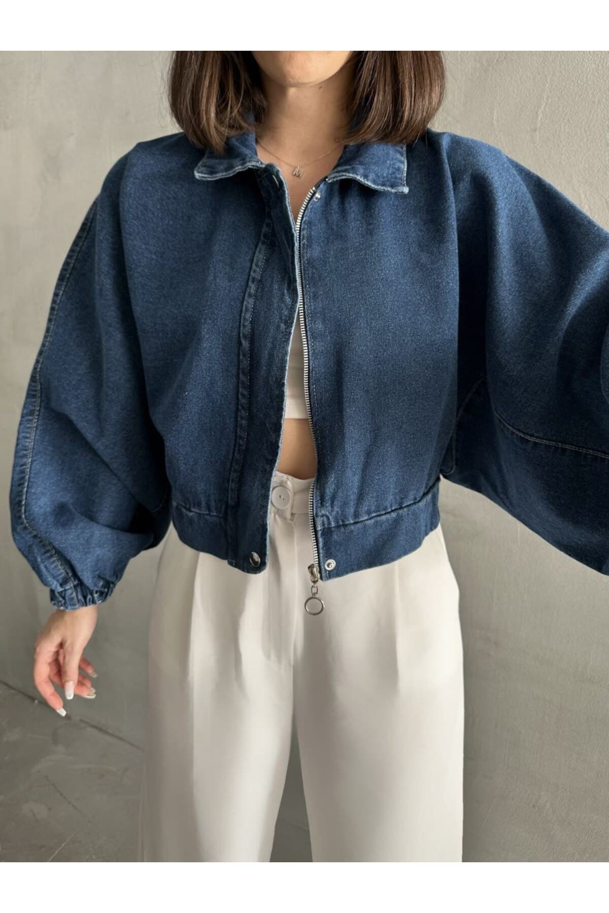 کت جین آستین خفاشی بالونی FioriModa کت جین آستین خفاشی بالونی FioriModa