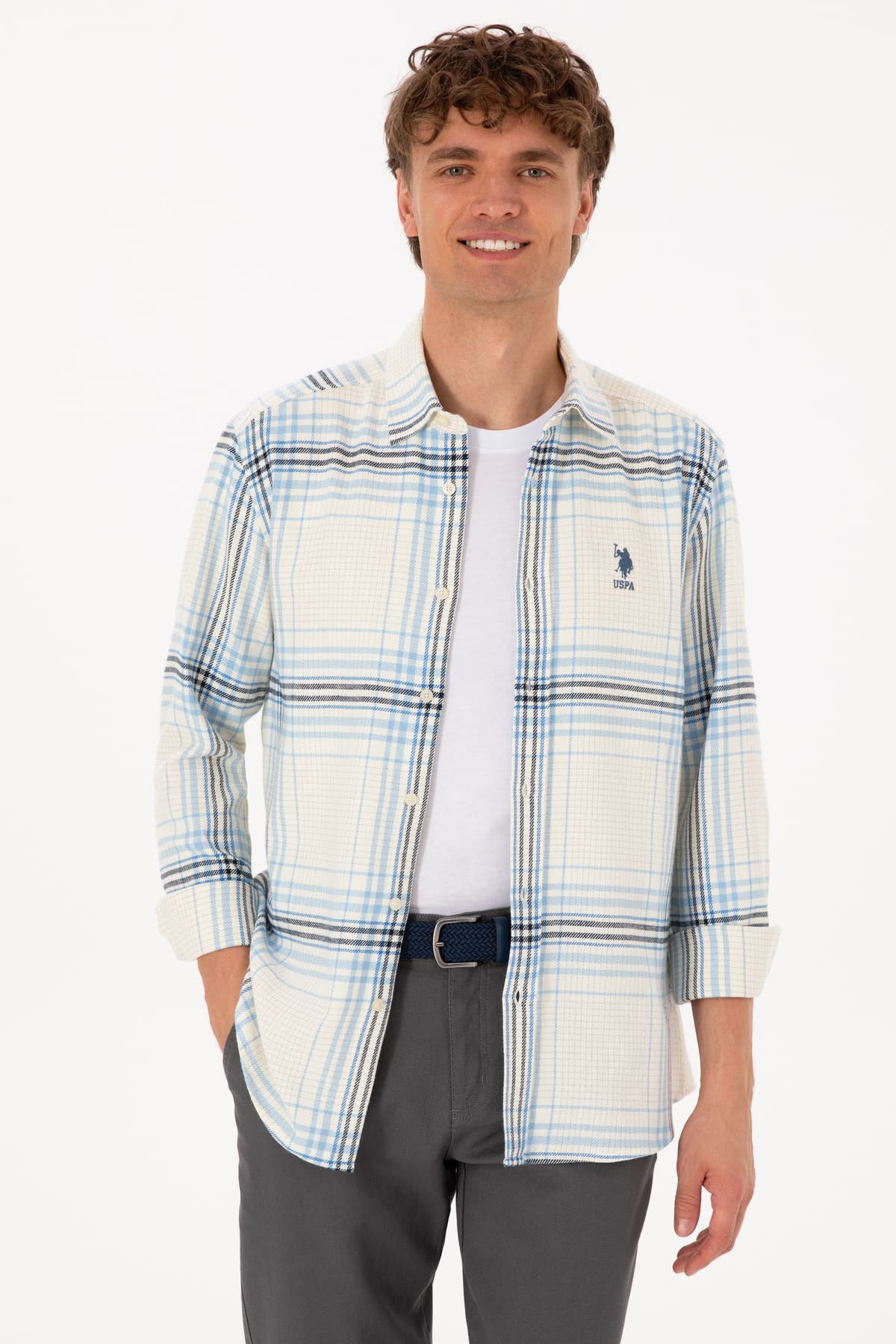 پیراهن مردانه U.S. Polo Assn. چهارخانه آستین بلند مدل 50316632-VR256 پیراهن مردانه U.S. Polo Assn. چهارخانه آستین بلند مدل 50316632-VR256