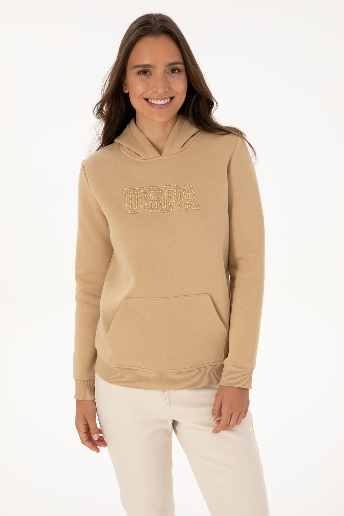 سوئیشرت زنانه U.S. Polo Assn. کلاهدار شاردون شنی مدل 50313566-VR085 سوئیشرت زنانه U.S. Polo Assn. کلاهدار شاردون شنی مدل 50313566-VR085