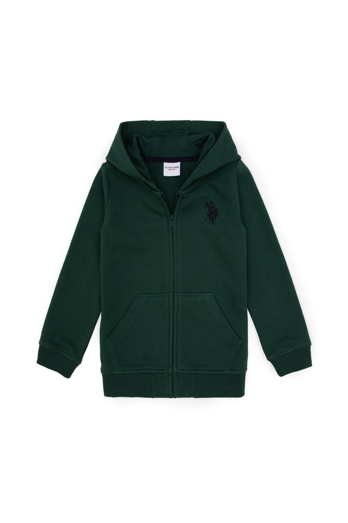 سویشرت پسرانه کلاهدار زیپدار سبز تیره U.S. Polo Assn. مدل 50316706-VR079 سویشرت پسرانه کلاهدار زیپدار سبز تیره U.S. Polo Assn. مدل 50316706-VR079