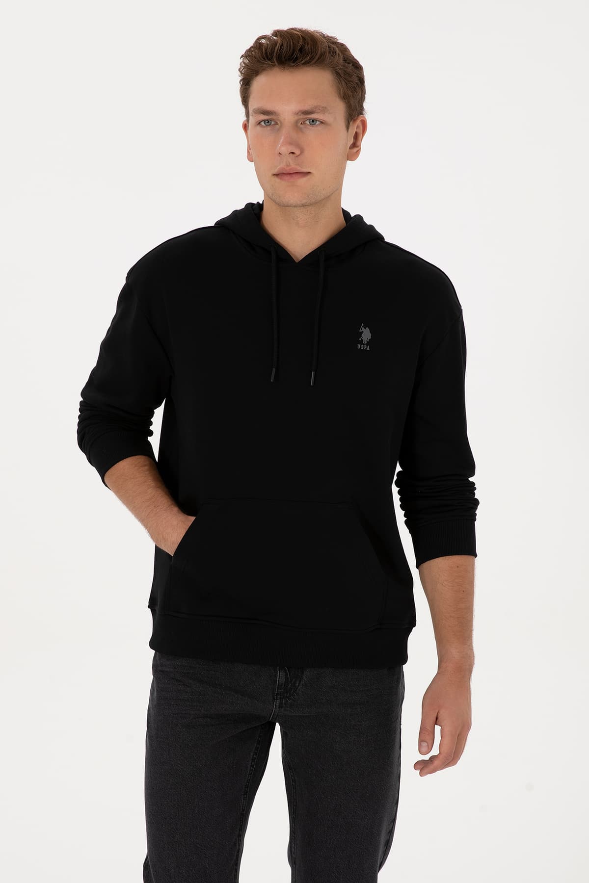 سوئیشرت مردانه U.S. Polo Assn. کاپشندار فیت کامفورت مشکی بیسیک مدل 50313746-VR046 سوئیشرت مردانه U.S. Polo Assn. کاپشندار فیت کامفورت مشکی بیسیک مدل 50313746-VR046