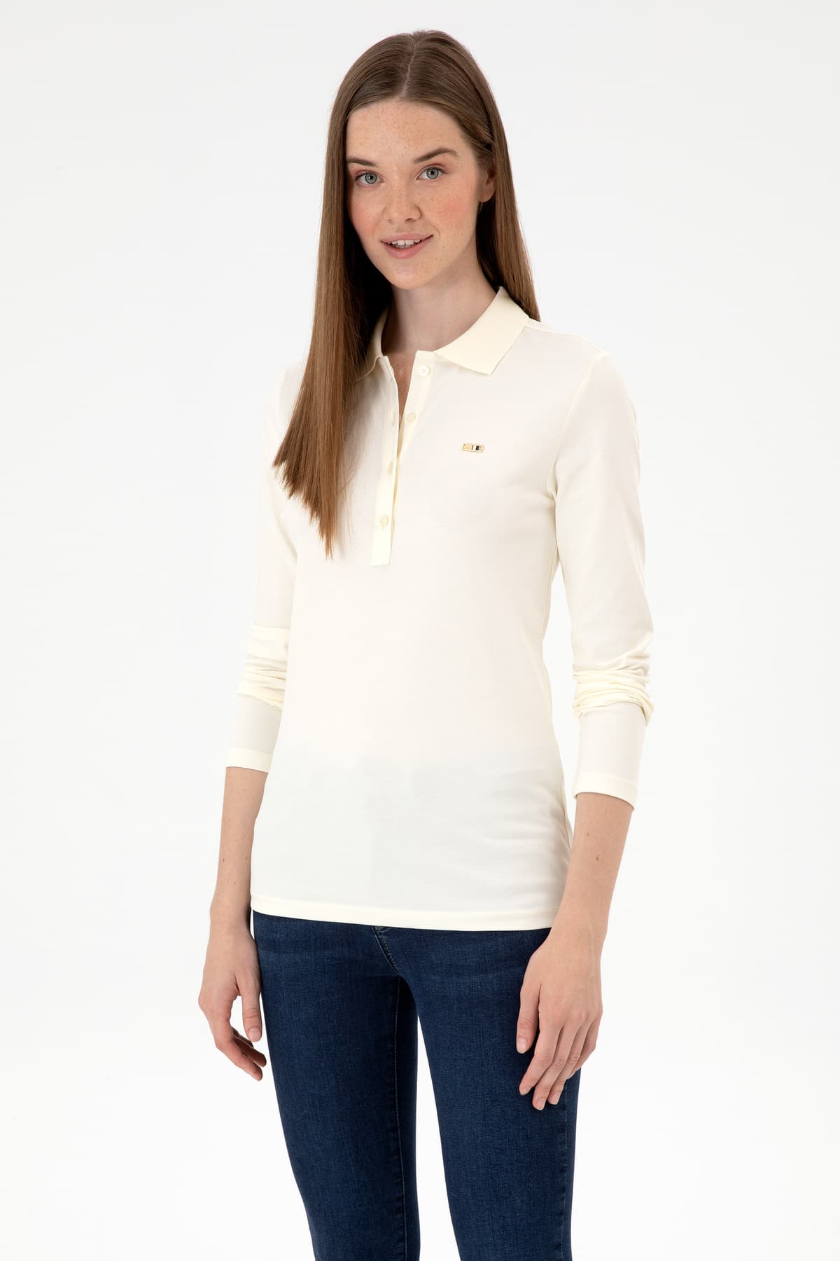سویشرت زنانه U.S. Polo Assn. سبز یقه پولو ساده مدل 50313593-VR054 سویشرت زنانه U.S. Polo Assn. سبز یقه پولو ساده مدل 50313593-VR054