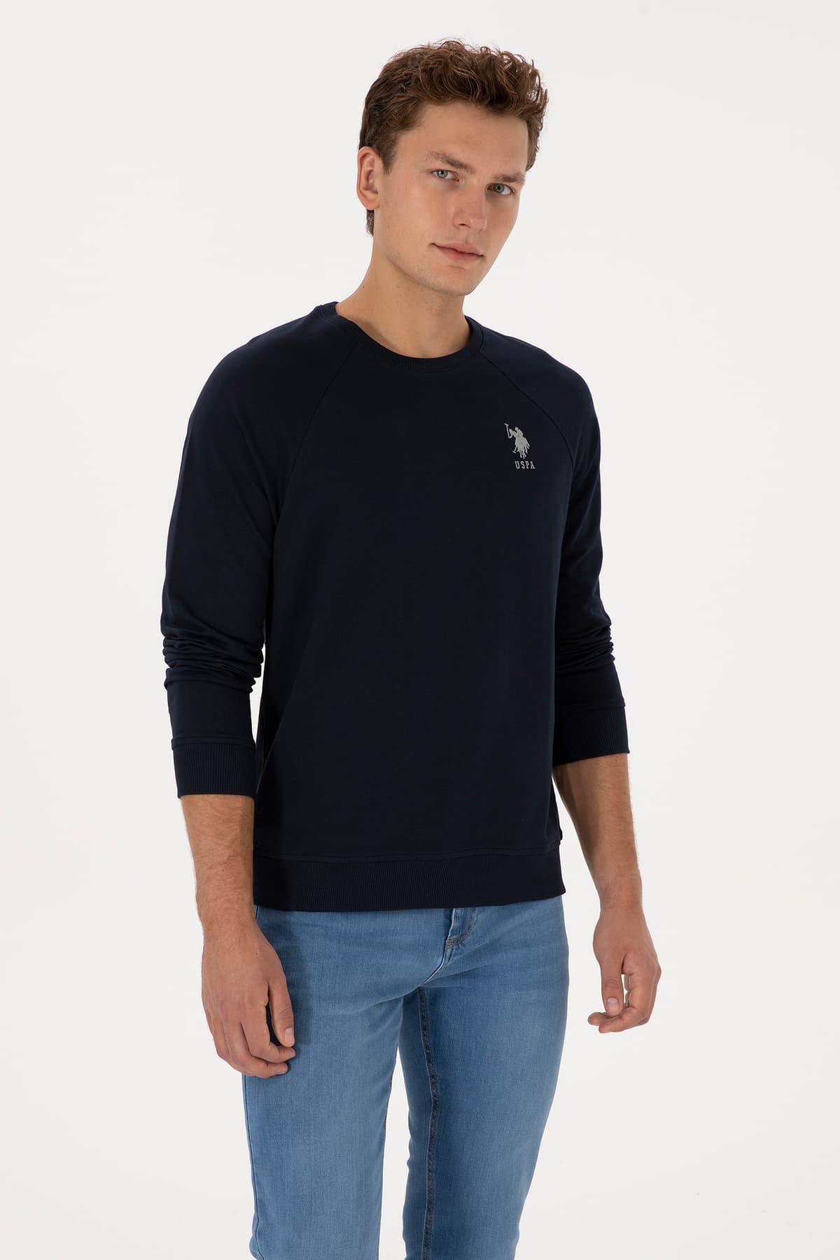 سوئیشرت مردانه U.S. Polo Assn. فیت معمولی یقه گرد سرمهای مدل 50308103-VR033 سوئیشرت مردانه U.S. Polo Assn. فیت معمولی یقه گرد سرمهای مدل 50308103-VR033