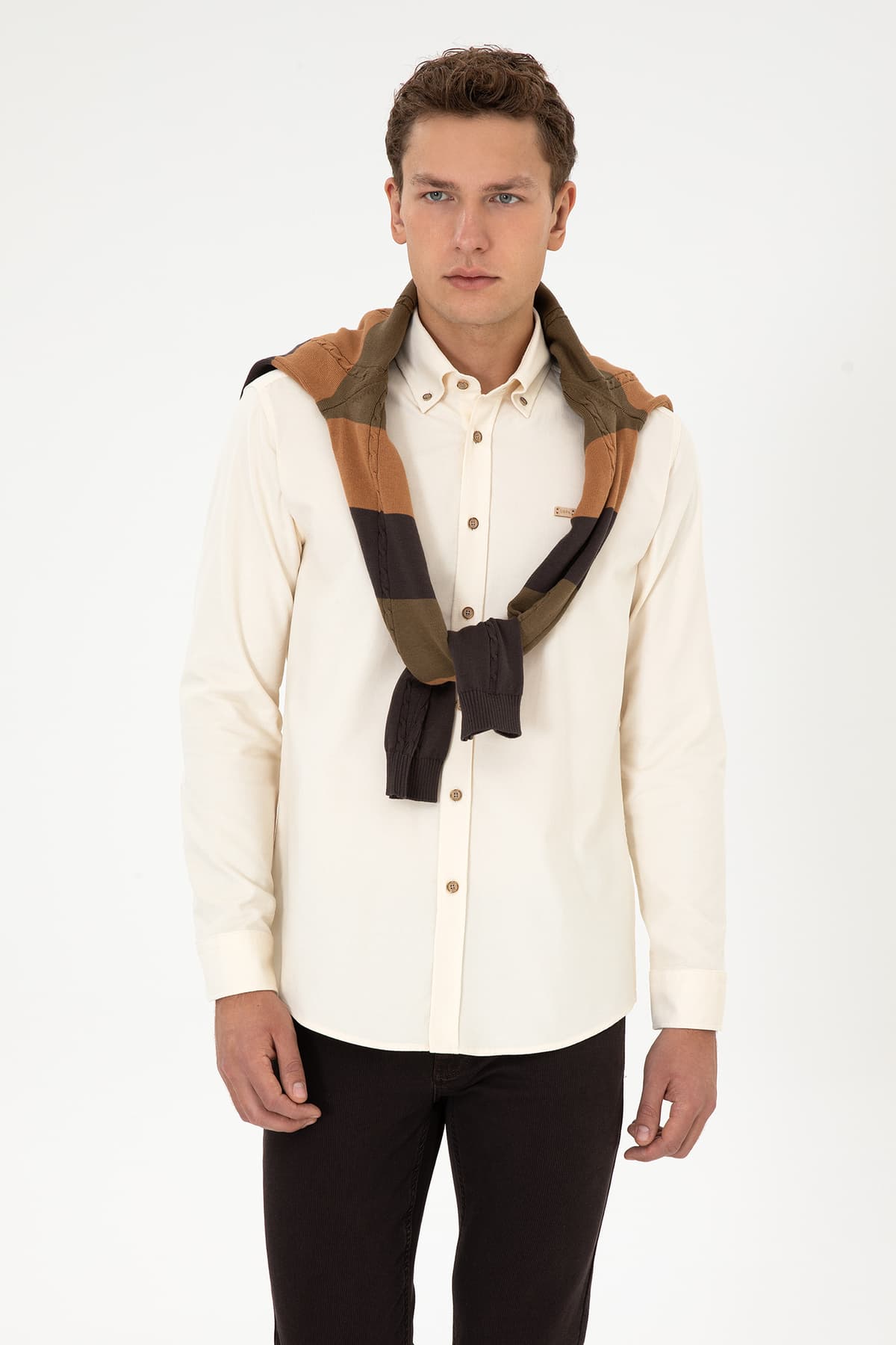 پیراهن آستینبلند مردانه U.S. Polo Assn. کرم مدل 50315915-VR071 پیراهن آستینبلند مردانه U.S. Polo Assn. کرم مدل 50315915-VR071