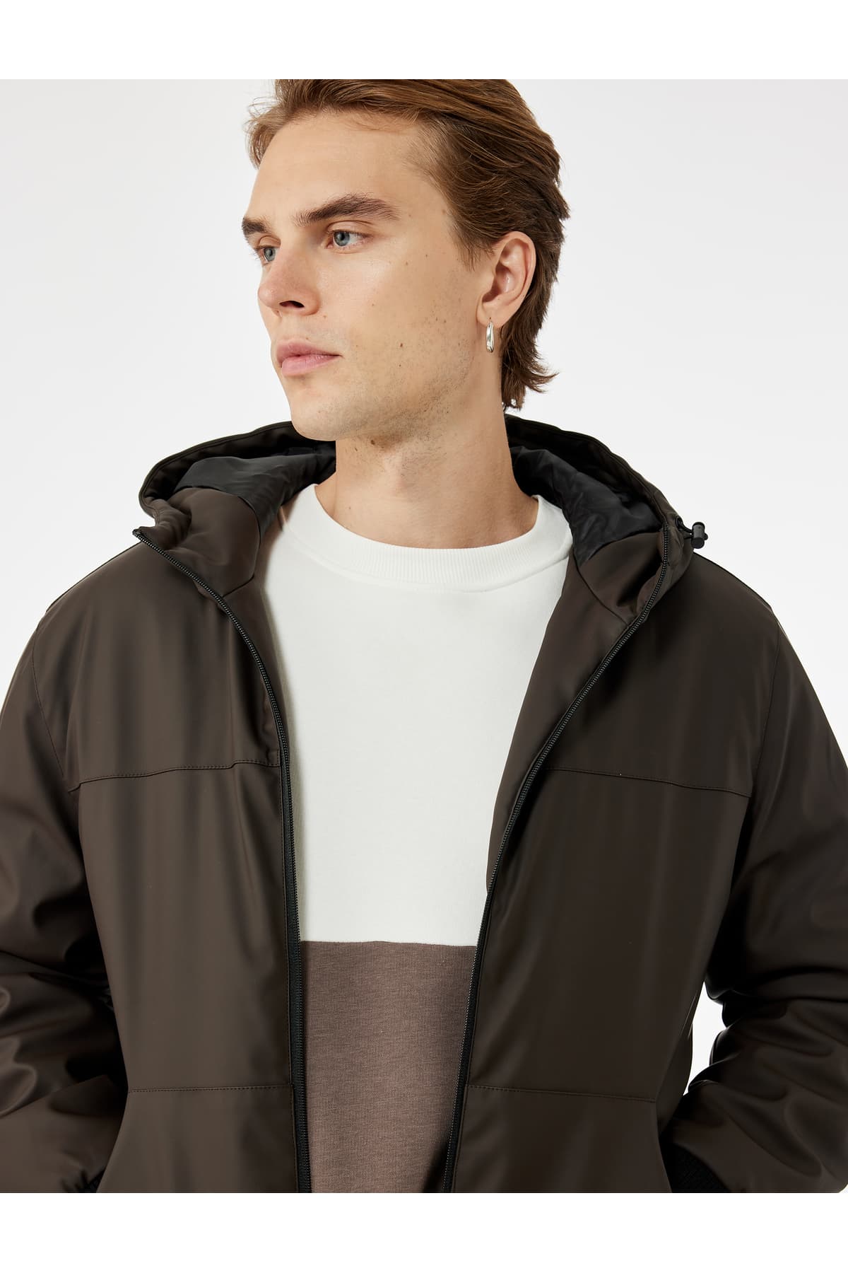 بارانی Koton کلاهدار آستینبلند زیپدار بارانی Koton کلاهدار آستینبلند زیپدار