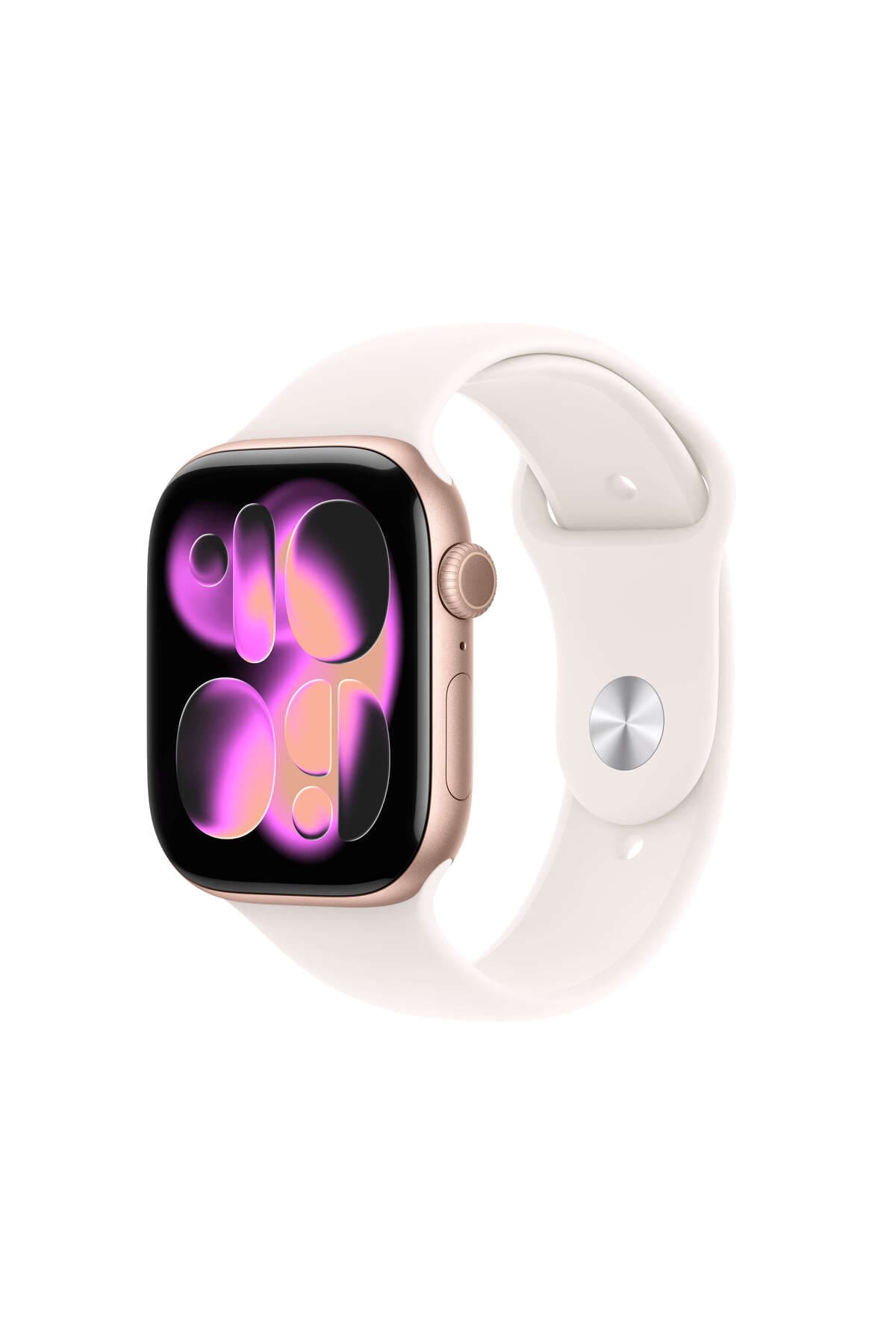 ساعت هوشمند Apple Series 11 GPS + Cellular بدنه رز گلد بند صورتی ابری M/L ساعت هوشمند Apple Series 11 GPS + Cellular بدنه رز گلد بند صورتی ابری M/L