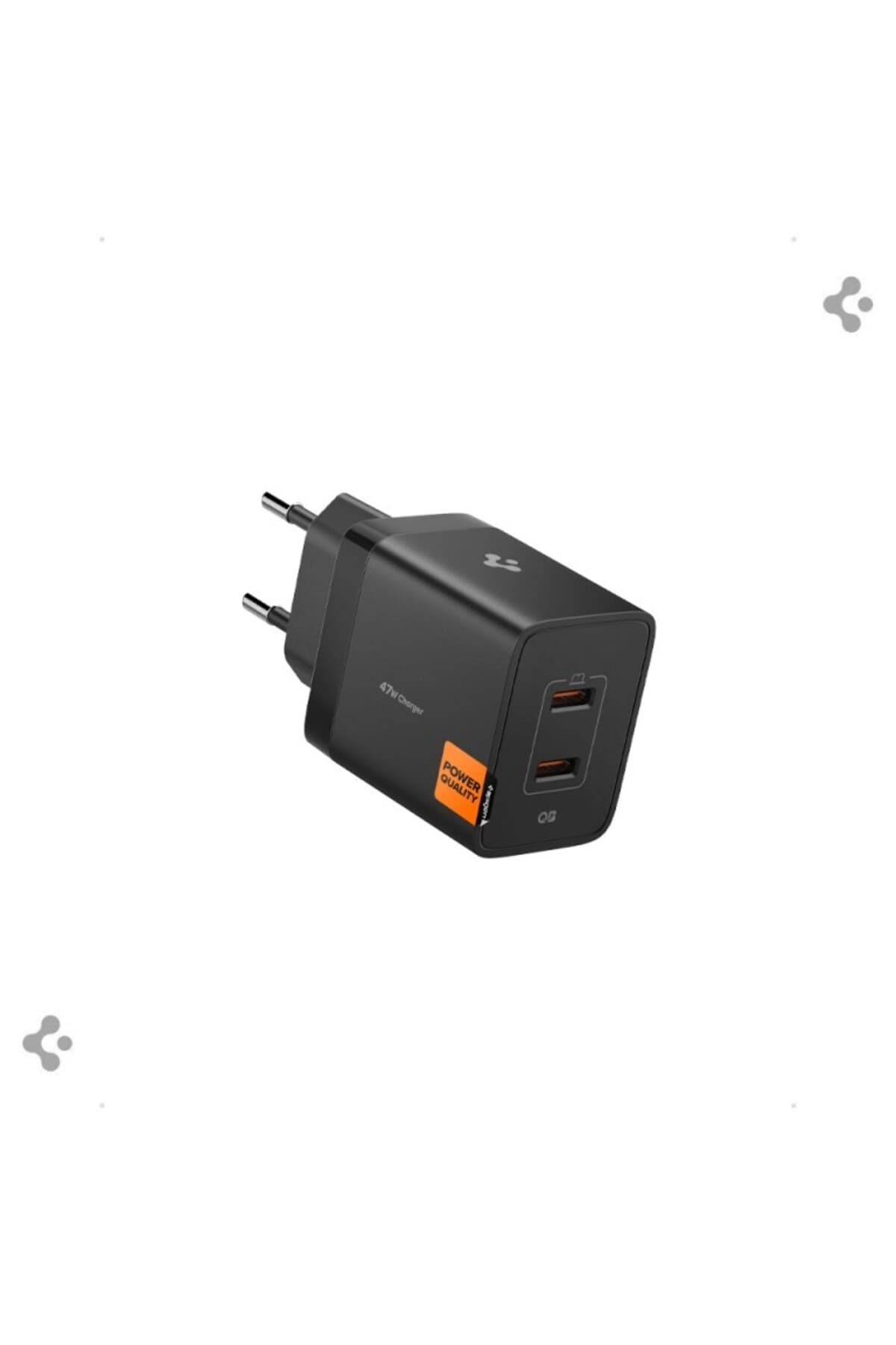 شارژر مینی Spigen 47W دو پورت USB-C Samsung PPS 2.0 مدل ACH09457 شارژر مینی Spigen 47W دو پورت USB-C Samsung PPS 2.0 مدل ACH09457