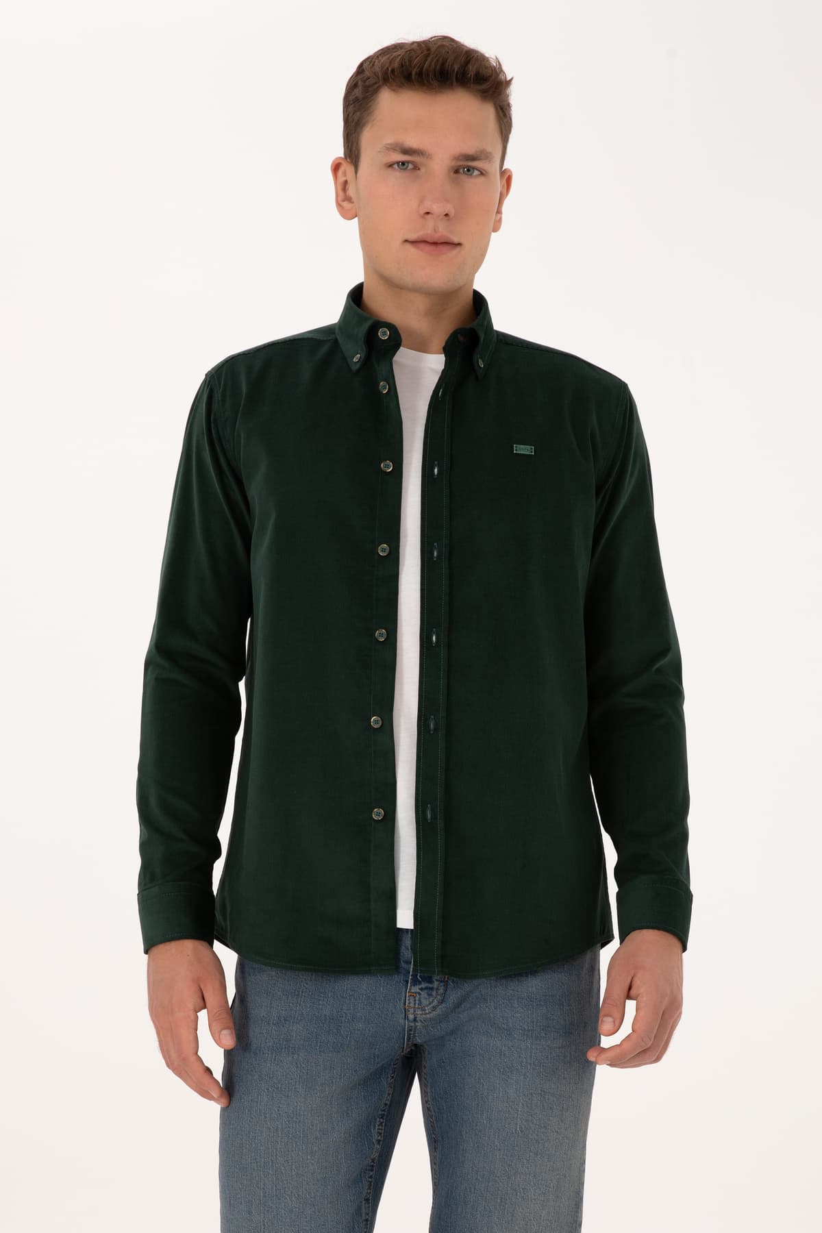 پیراهن مردانه U.S. Polo Assn. آستین بلند سبز تیره مدل 50315915-VR079 پیراهن مردانه U.S. Polo Assn. آستین بلند سبز تیره مدل 50315915-VR079