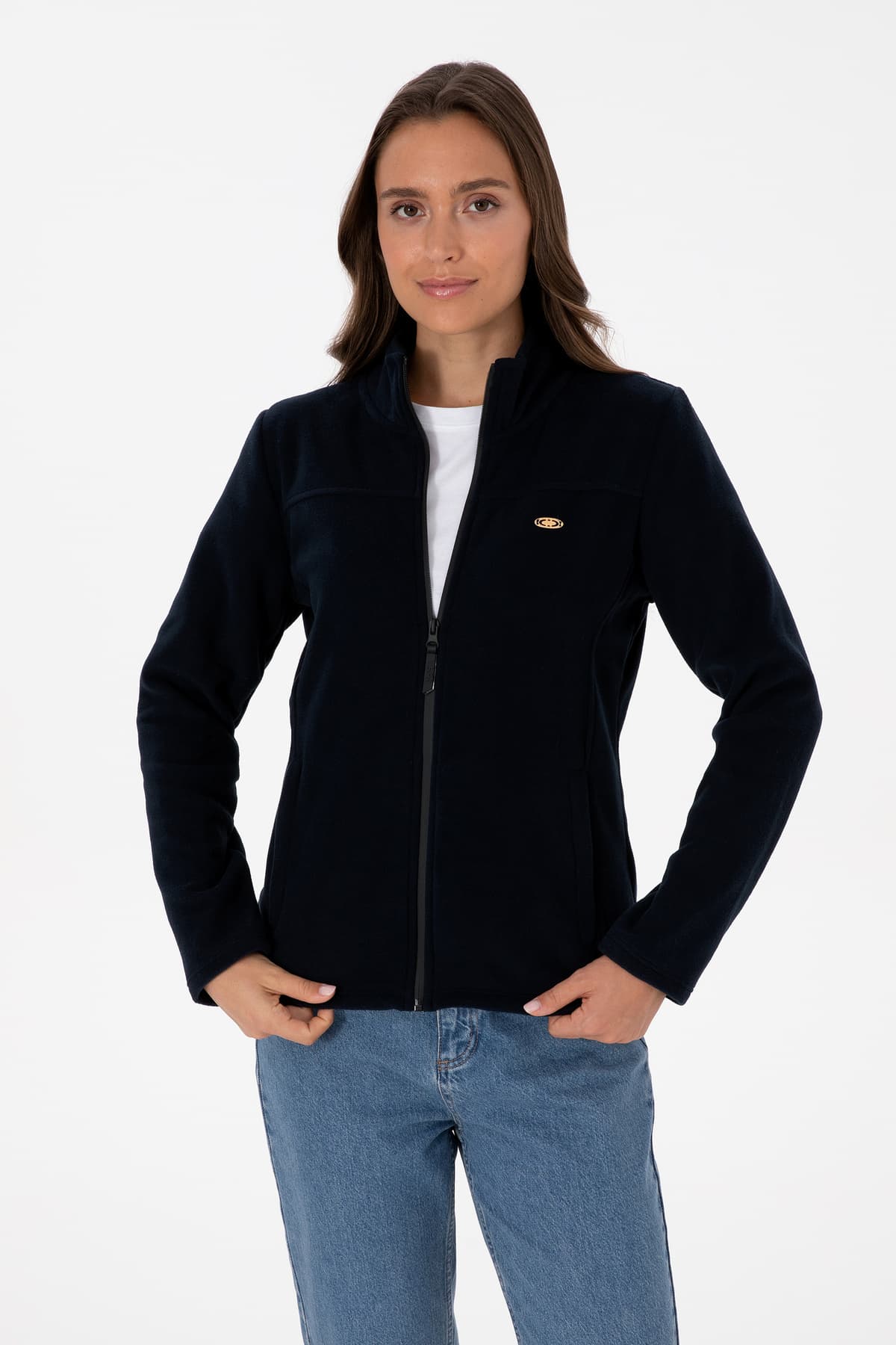 سوئیشرت پلار زنانه U.S. Polo Assn. سرمهای یقه ایستاده زیپدار مدل 50316729-VR059 سوئیشرت پلار زنانه U.S. Polo Assn. سرمهای یقه ایستاده زیپدار مدل 50316729-VR059
