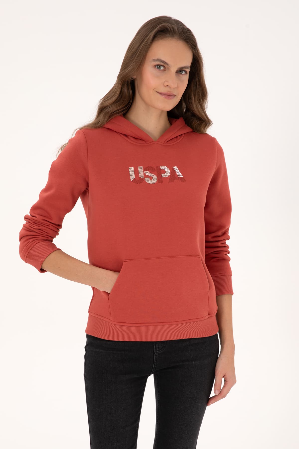 هودی زنانه U.S. Polo Assn. آجری بیسیک مدل 50307711-VR026 هودی زنانه U.S. Polo Assn. آجری بیسیک مدل 50307711-VR026