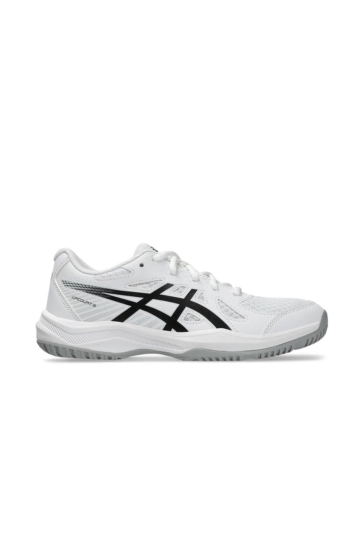 کفش والیبال نوجوانان Asics Upcourt 6 Gs سفید مدل 1074A045-101 کفش والیبال نوجوانان Asics Upcourt 6 Gs سفید مدل 1074A045-101