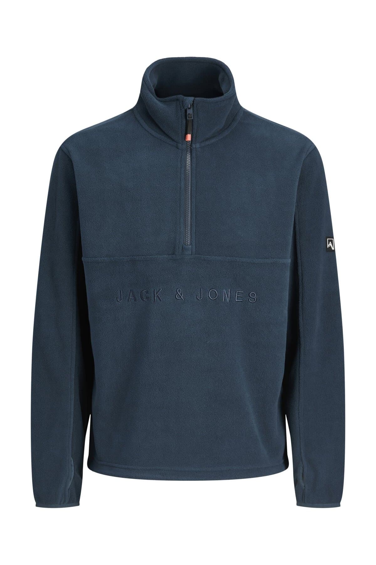 پولار مردانه Jack & Jones نیم زیپ JJAples مدل 12284828 پولار مردانه Jack & Jones نیم زیپ JJAples مدل 12284828