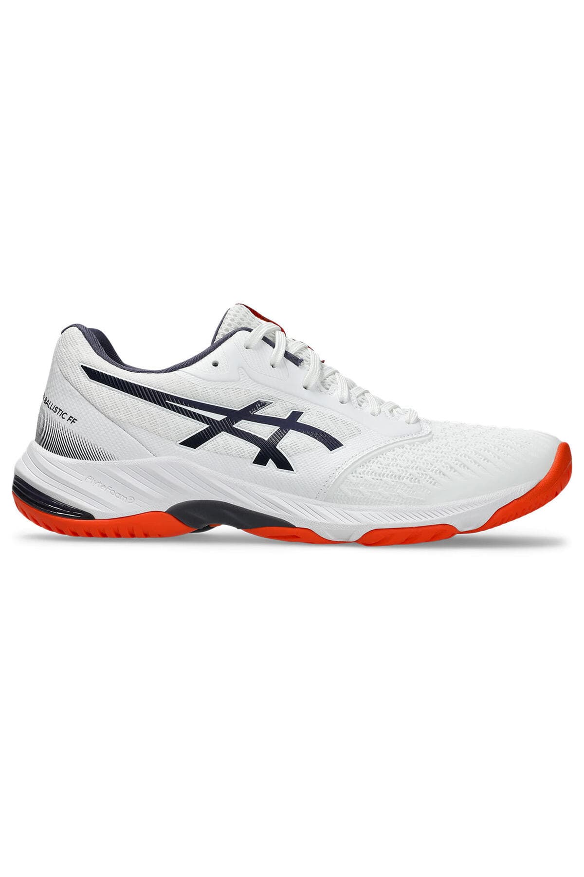 کفش والیبال مردانه Asics مدل NETBURNER BALLISTIC FF 3 سفید/نقرهای خالص 1051A073-105 کفش والیبال مردانه Asics مدل NETBURNER BALLISTIC FF 3 سفید/نقرهای خالص 1051A073-105