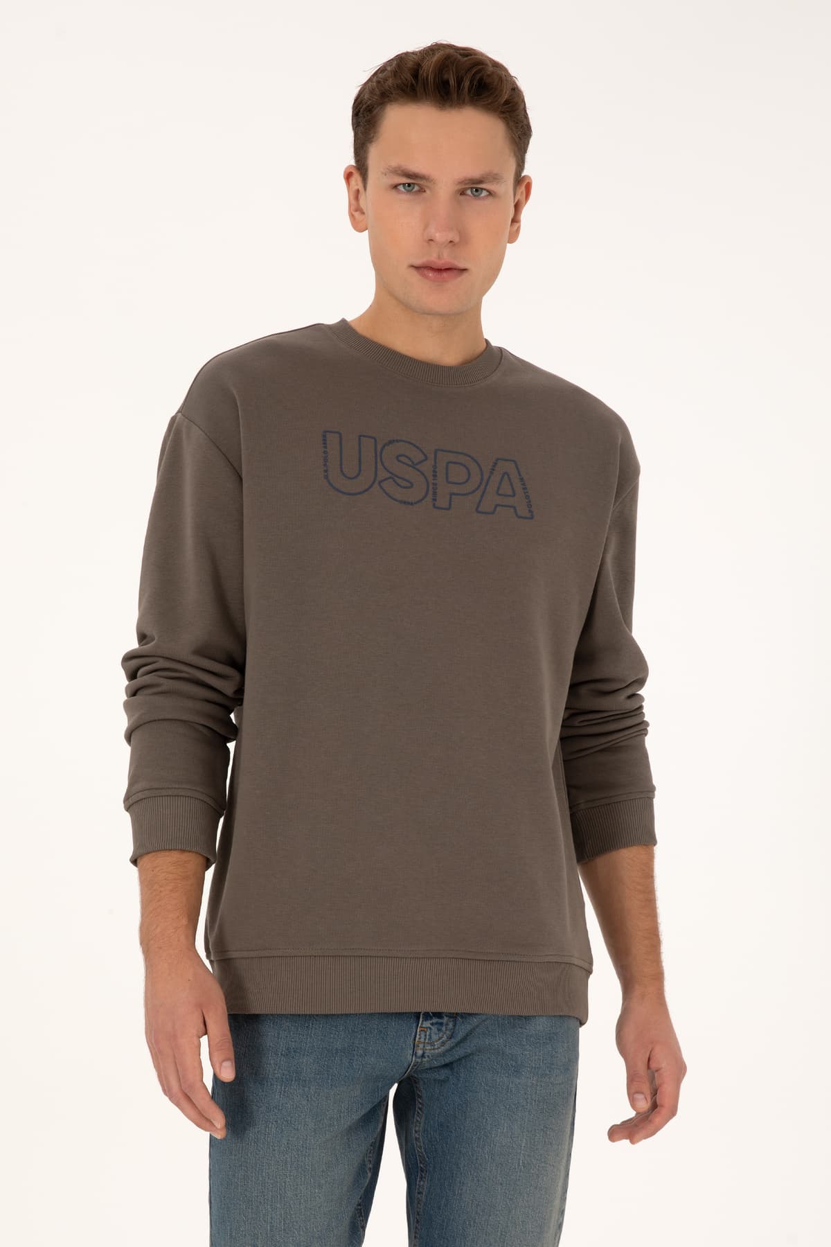 سوئیشرت مردانه U.S. Polo Assn. Comfort Fit یقه گرد ویزن مدل 50309040-VR052 سوئیشرت مردانه U.S. Polo Assn. Comfort Fit یقه گرد ویزن مدل 50309040-VR052