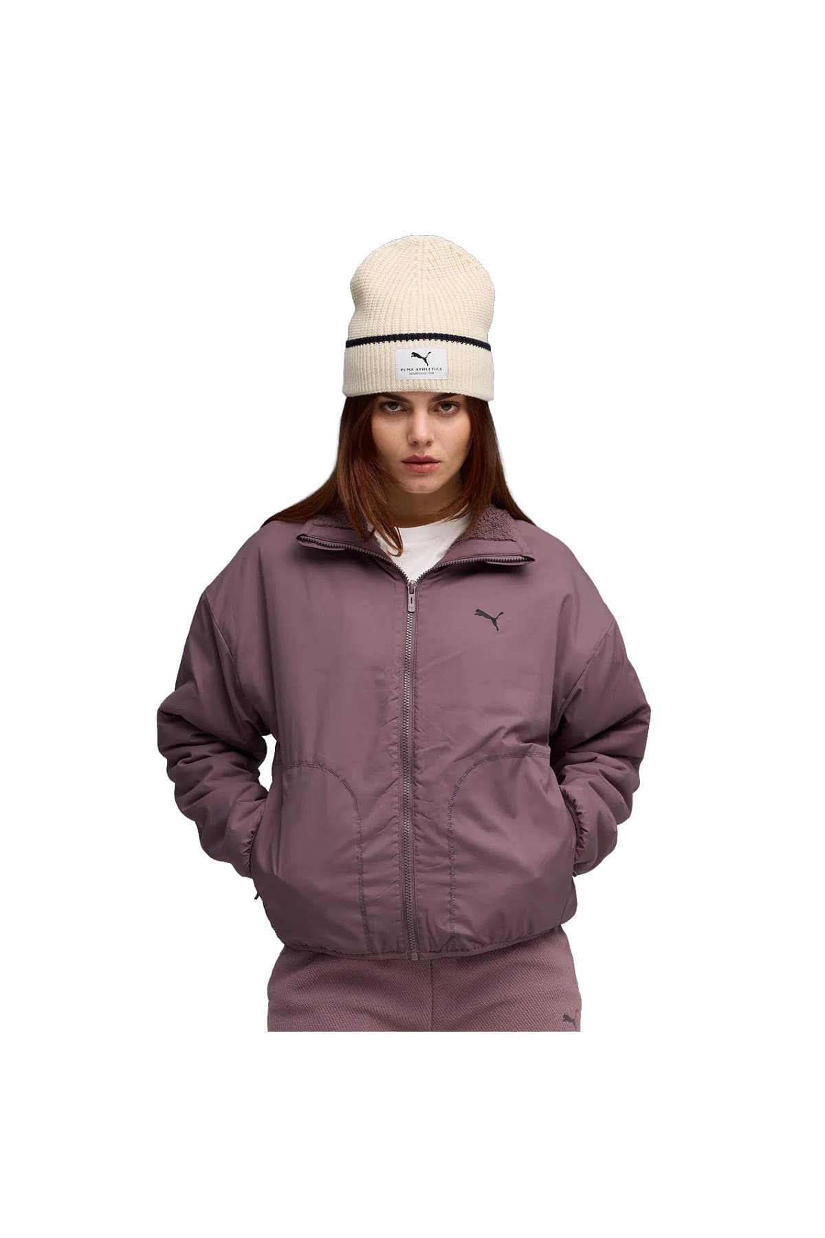 ژاکت زنانه Puma دو رو شرپا زرشکی مدل 68838688 ژاکت زنانه Puma دو رو شرپا زرشکی مدل 68838688