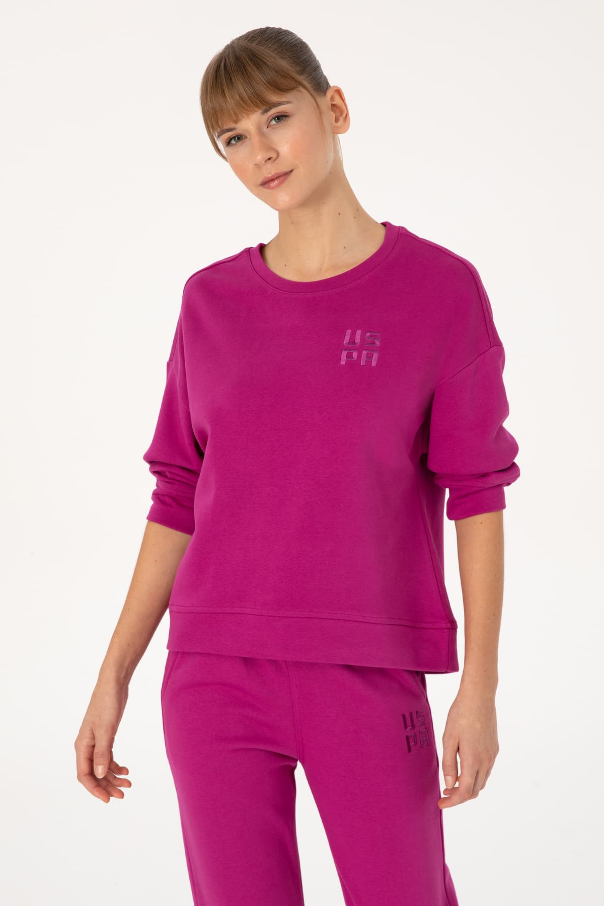 سوئیتشرت زنانه U.S. Polo Assn. فوشیا یقه گرد بیسیک مدل 50313565-VR023 سوئیتشرت زنانه U.S. Polo Assn. فوشیا یقه گرد بیسیک مدل 50313565-VR023