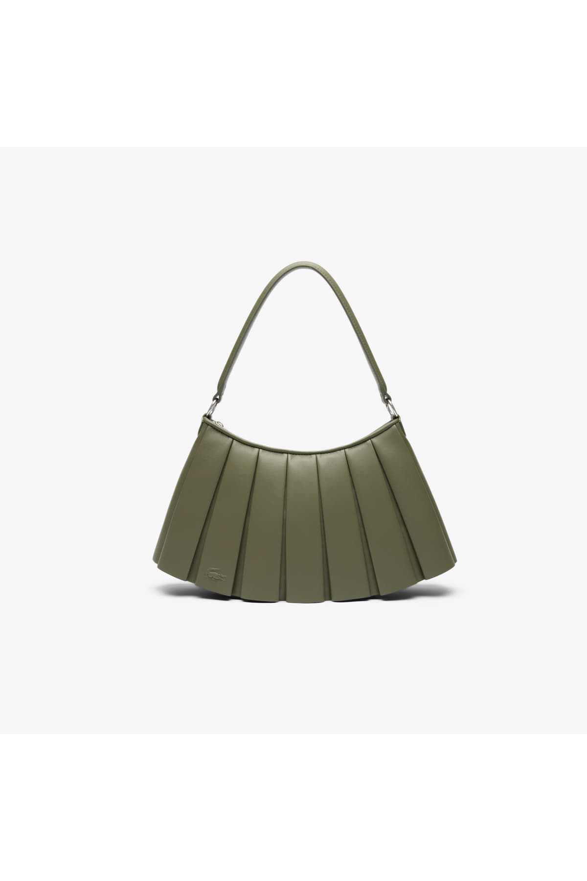 کیف دوشی زنانه Lacoste چرمی خاکی مدل Lenglen Medium کیف دوشی زنانه Lacoste چرمی خاکی مدل Lenglen Medium