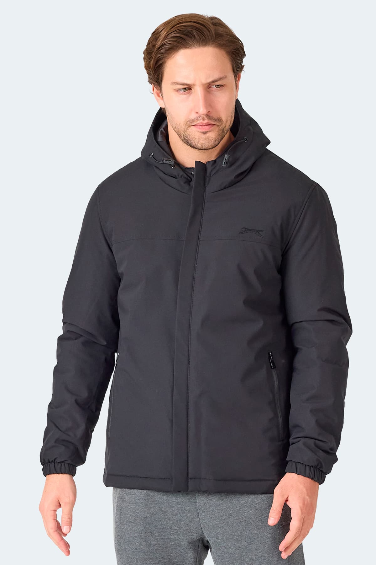مونت و کت مردانه Slazenger کلاهدار زیپدار مشکی مدل HERNIS مونت و کت مردانه Slazenger کلاهدار زیپدار مشکی مدل HERNIS