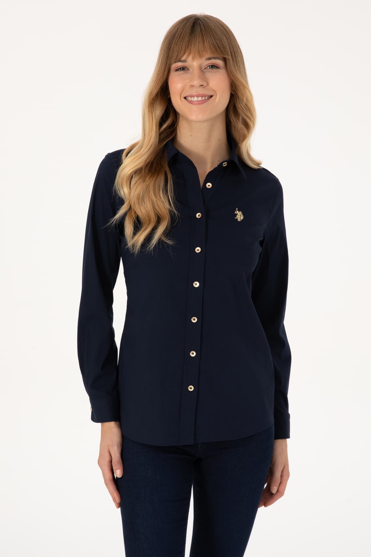 پیراهن زنانه U.S. Polo Assn. آستین بلند سرمهای مدل 50308024-VR033 پیراهن زنانه U.S. Polo Assn. آستین بلند سرمهای مدل 50308024-VR033