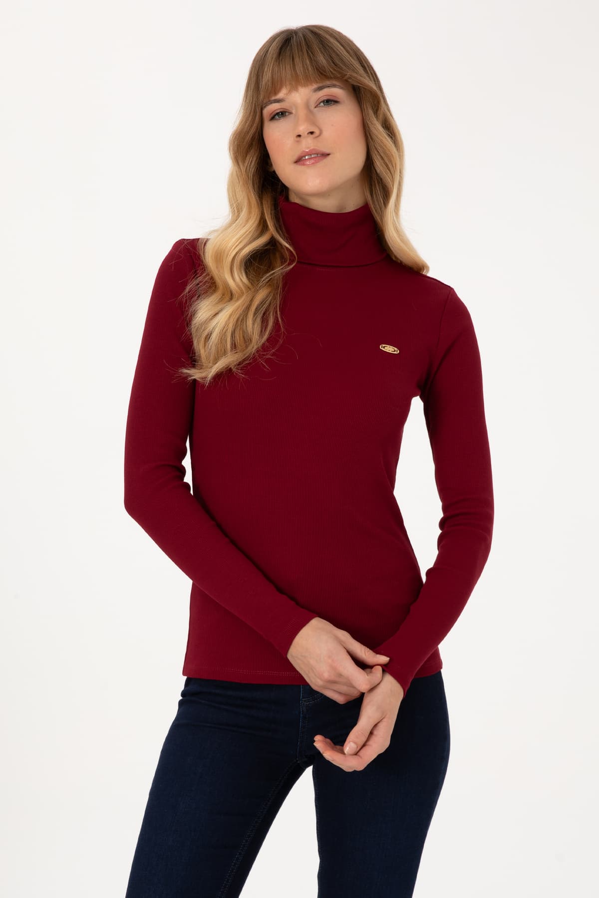 سوئیشرت زنانه U.S. Polo Assn. بوردو یقه ماهیگیری مدل 50313430-VR014 سوئیشرت زنانه U.S. Polo Assn. بوردو یقه ماهیگیری مدل 50313430-VR014