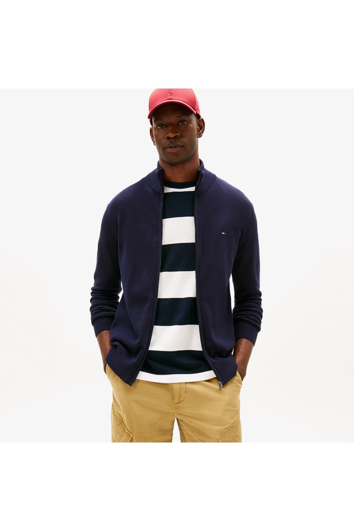 هودی مردانه Tommy Hilfiger نخی ESSENTIAL زیپدار هودی مردانه Tommy Hilfiger نخی ESSENTIAL زیپدار