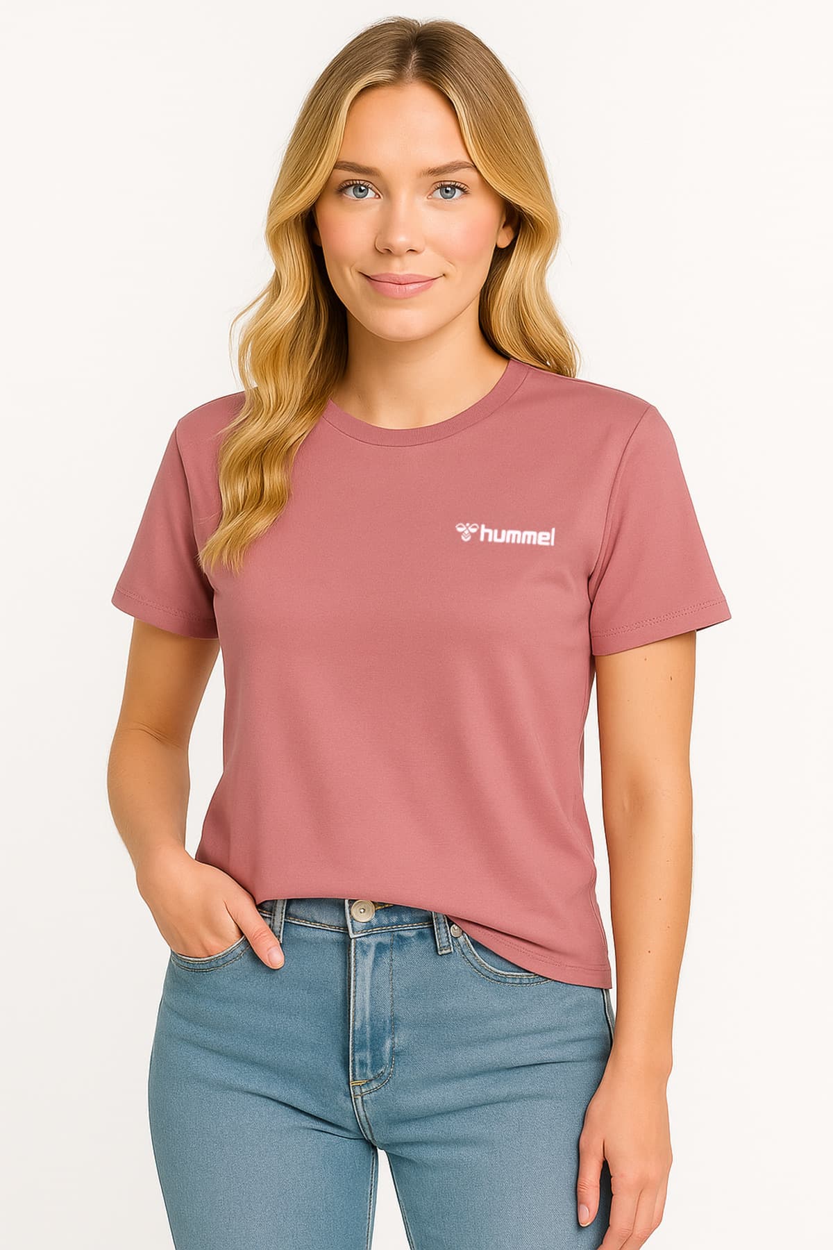 تیشرت زنانه hummel Jullianna ورزشی روزمره رنگ گلکرکی و پودری مدل 912391 تیشرت زنانه hummel Jullianna ورزشی روزمره رنگ گلکرکی و پودری مدل 912391