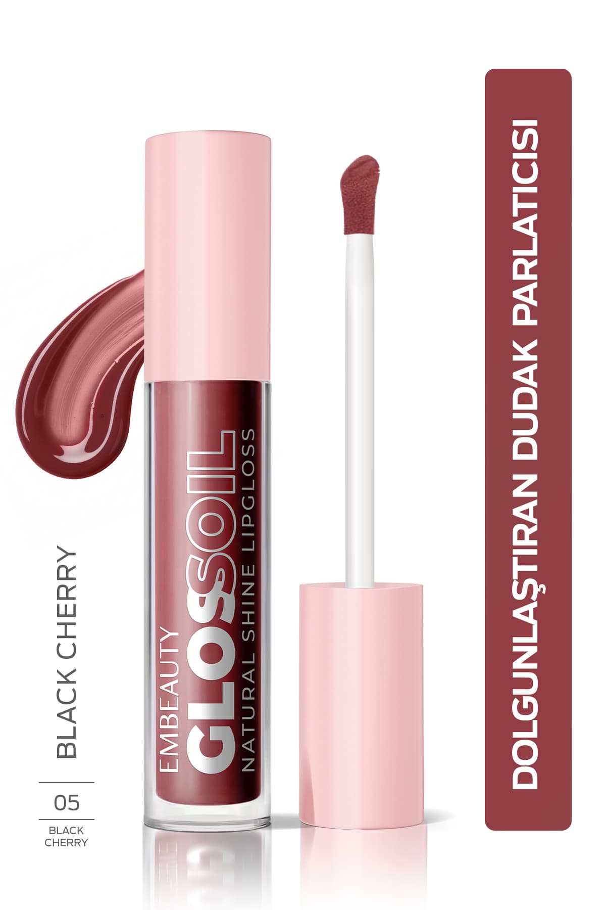براق لب Glossoil مدل Velvet Cherry No:5 برند Embeauty نمدار و حجمدهنده براق لب Glossoil مدل Velvet Cherry No:5 برند Embeauty نمدار و حجمدهنده