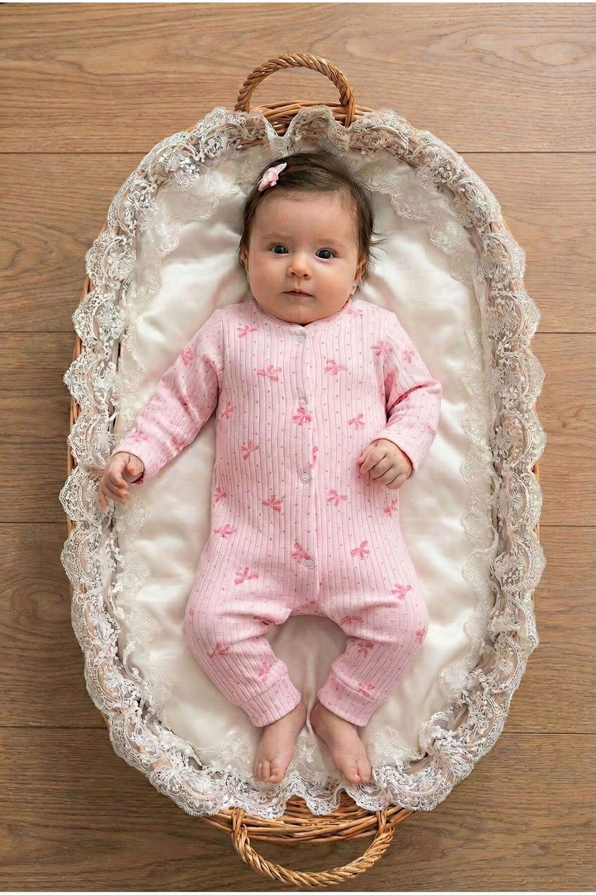 تولوم نوزادی Yukobaby صورتی فیونکی پنبهای بدون کاف 3-6-9 ماهگی تولوم نوزادی Yukobaby صورتی فیونکی پنبهای بدون کاف 3-6-9 ماهگی