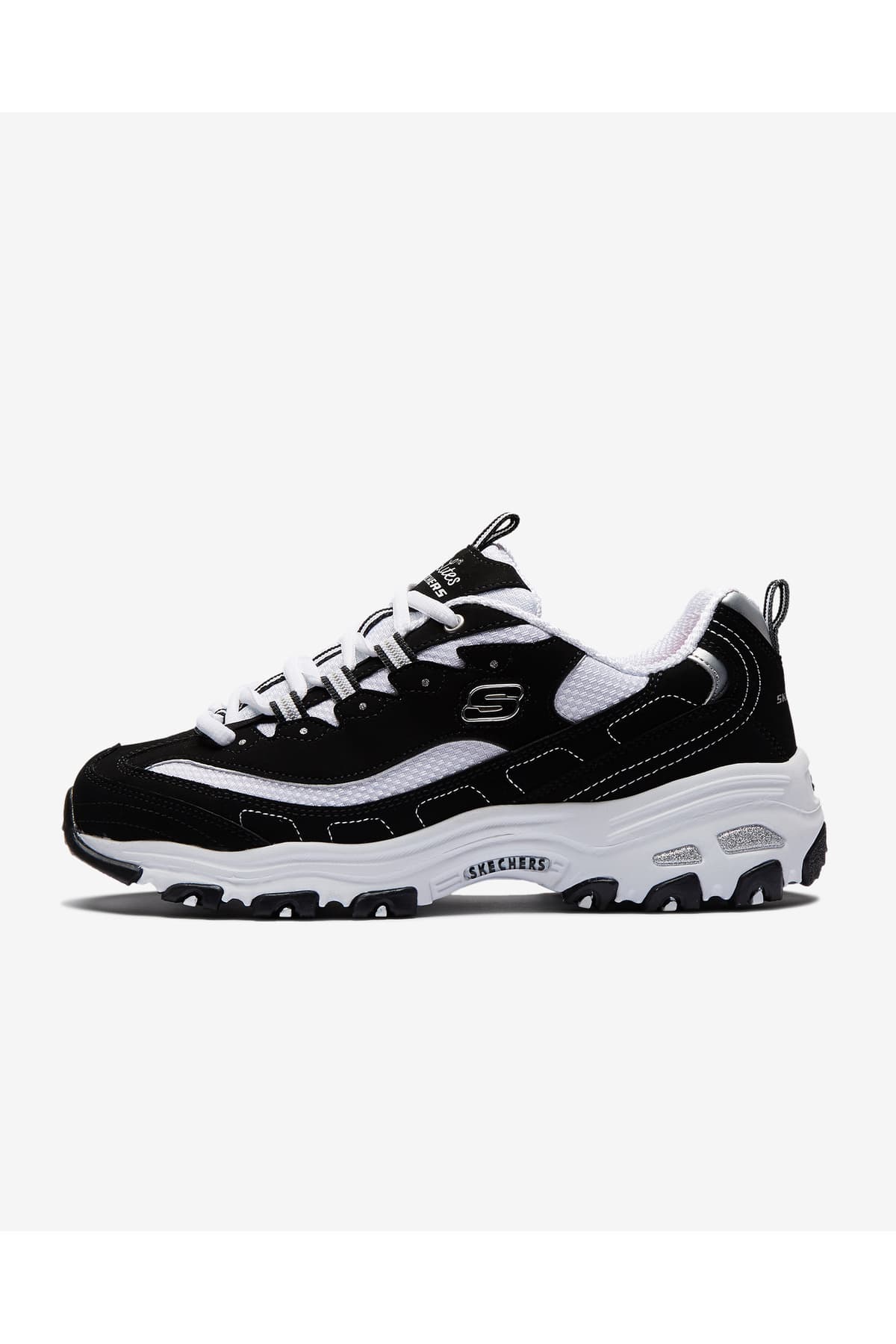 کفش اسنیکرز زنانه Skechers D'lites BIGGEST FAN مشکی مدل 11930 BKW کفش اسنیکرز زنانه Skechers D'lites BIGGEST FAN مشکی مدل 11930 BKW
