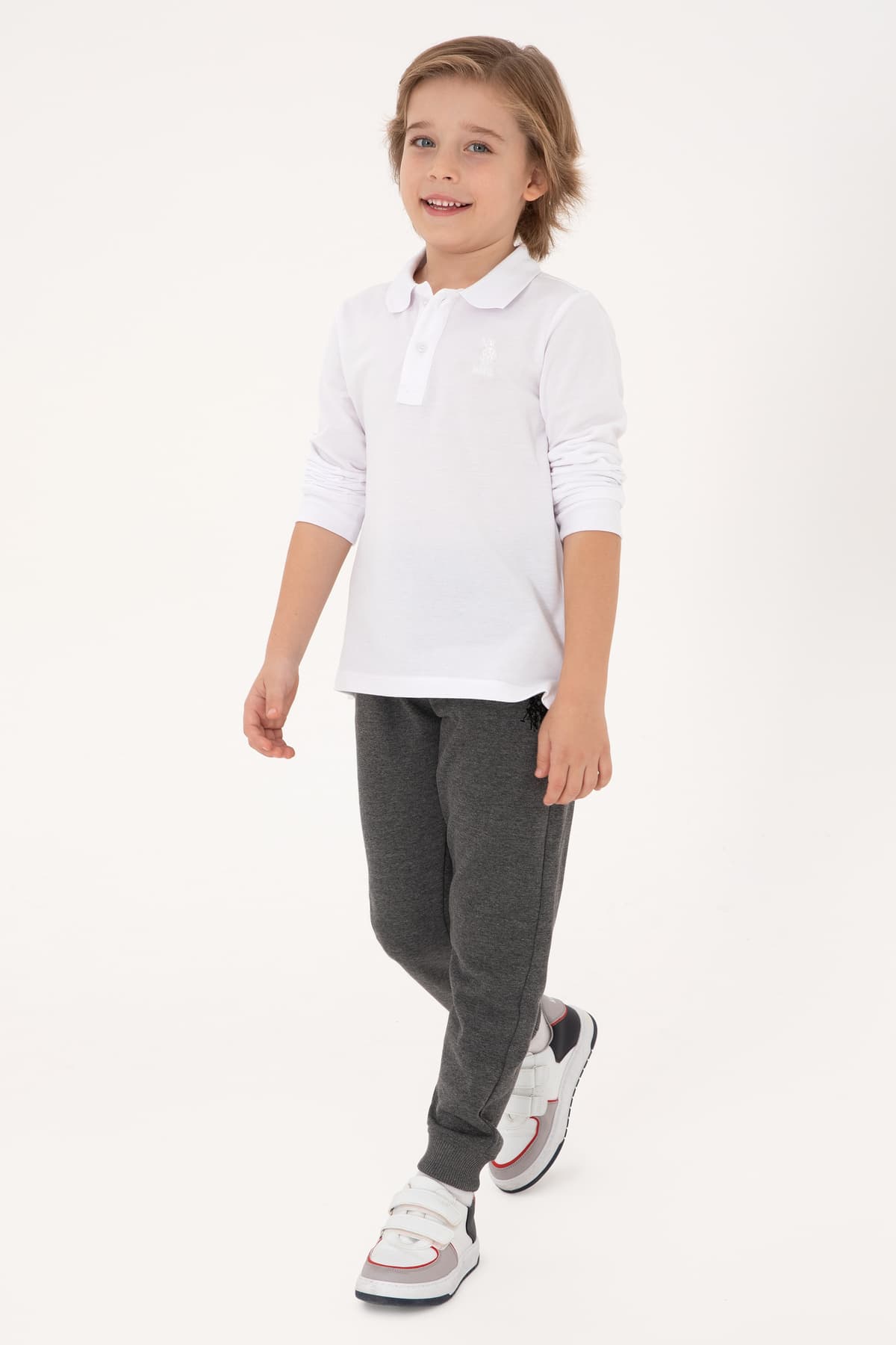 شلوار گرمکن پسرانه U.S. Polo Assn. آنتراسیت ملانژ مدل 50314026-VR081 شلوار گرمکن پسرانه U.S. Polo Assn. آنتراسیت ملانژ مدل 50314026-VR081