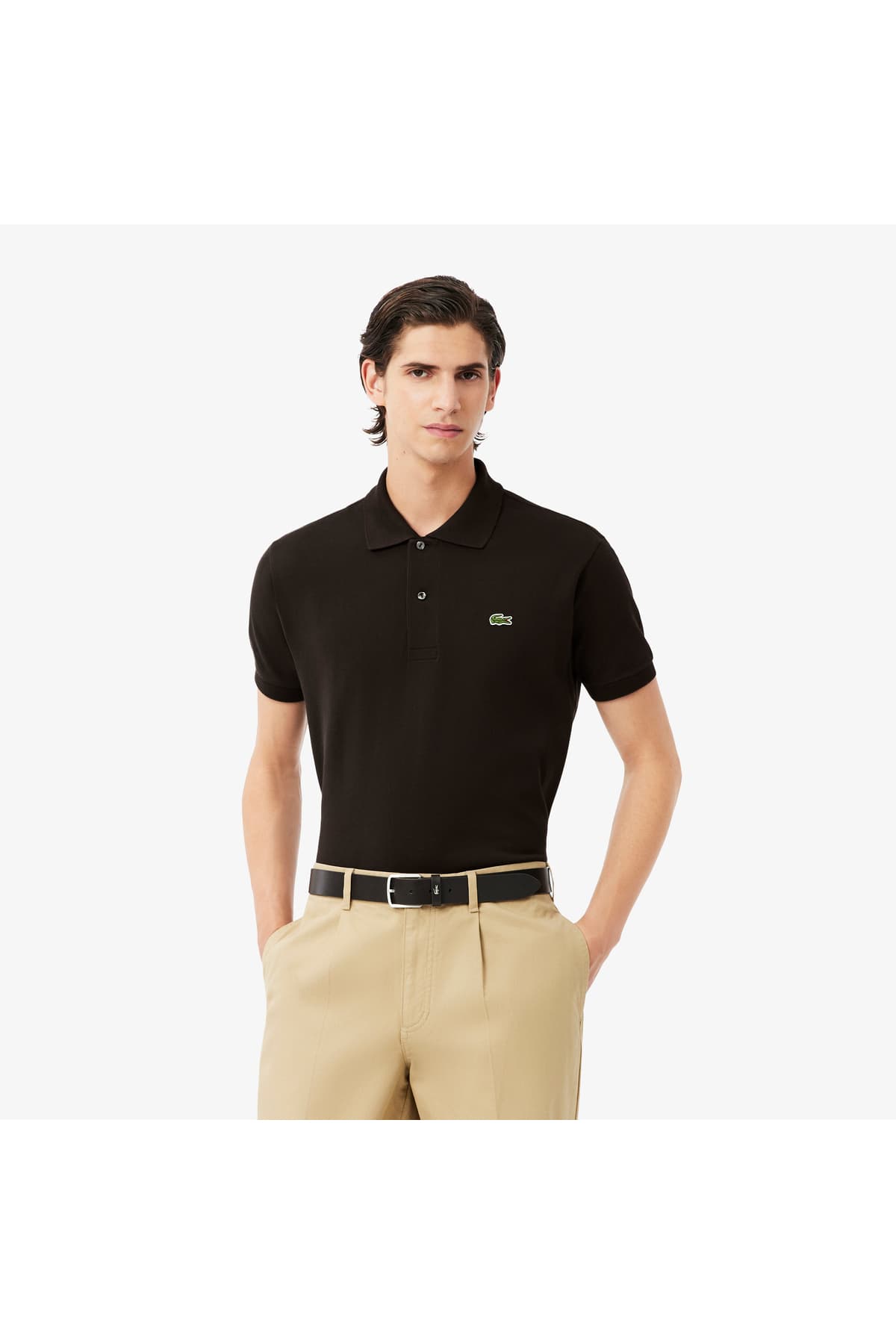 پولو مردانه Lacoste فیت کلاسیک قهوهای تیره مدل L.12.12 پولو مردانه Lacoste فیت کلاسیک قهوهای تیره مدل L.12.12