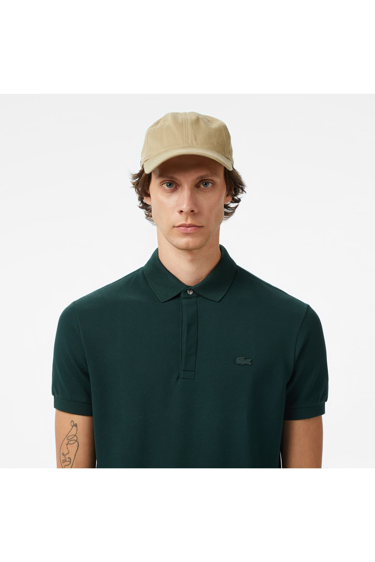 پولوشرت مردانه Lacoste فیت معمولی سبز تیره Paris پولوشرت مردانه Lacoste فیت معمولی سبز تیره Paris