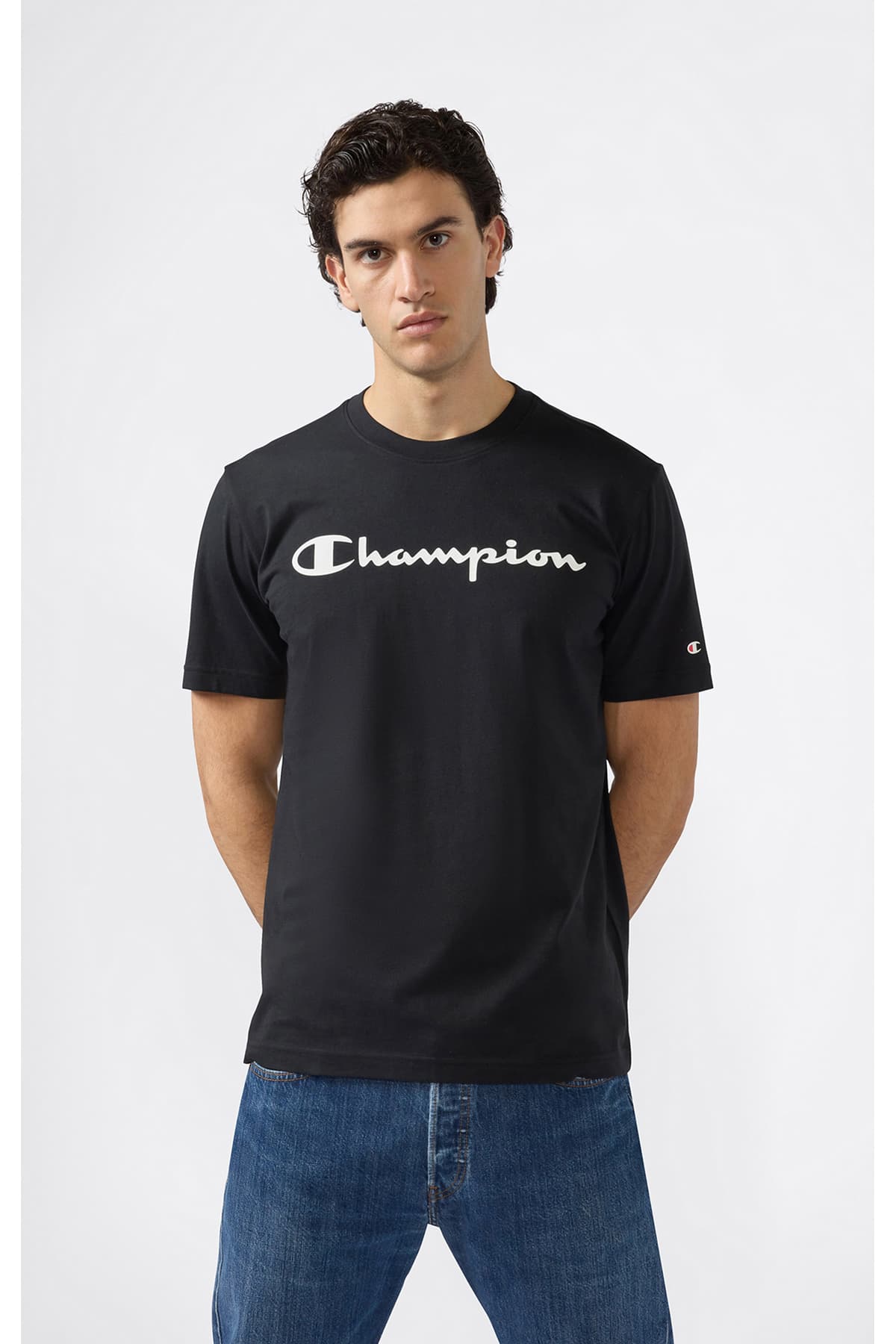 تیشرت آستین کوتاه مردانه Champion مشکی مدل 221814-KK001 تیشرت آستین کوتاه مردانه Champion مشکی مدل 221814-KK001