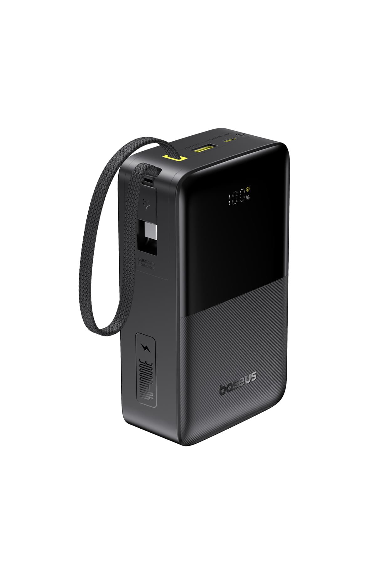 پاوربانک Baseus EnerFill Bipow2 Pro با ظرفیت 30000 mAh، کابل USB-C داخلی، شارژ سریع 22.5W، نمایشگر LED، مشکی پاوربانک Baseus EnerFill Bipow2 Pro با ظرفیت 30000 mAh، کابل USB-C داخلی، شارژ سریع 22.5W، نمایشگر LED، مشکی