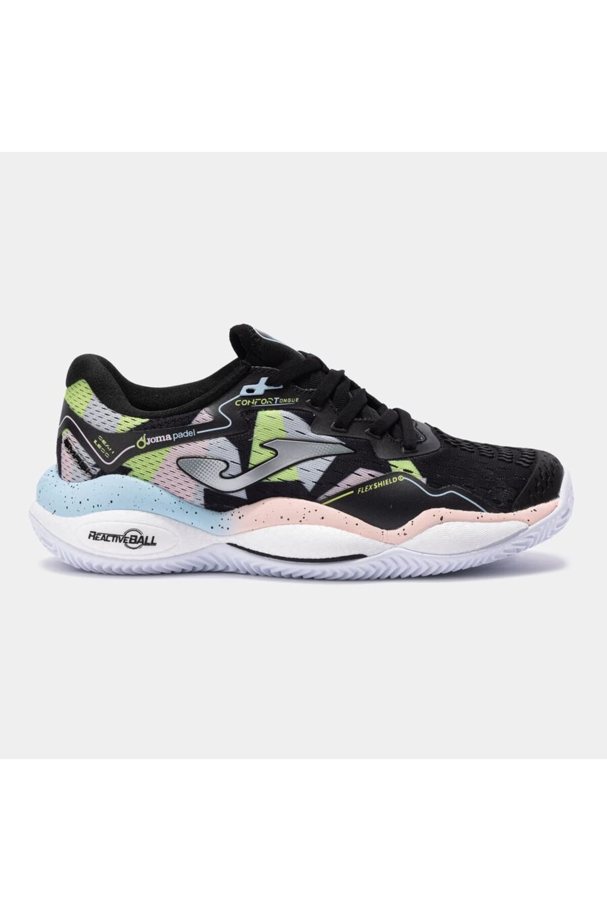 کفش تنیس و پدل زنانه Joma Smash مشکی مناسب زمین خاکی مدل TSMALW2501C کفش تنیس و پدل زنانه Joma Smash مشکی مناسب زمین خاکی مدل TSMALW2501C
