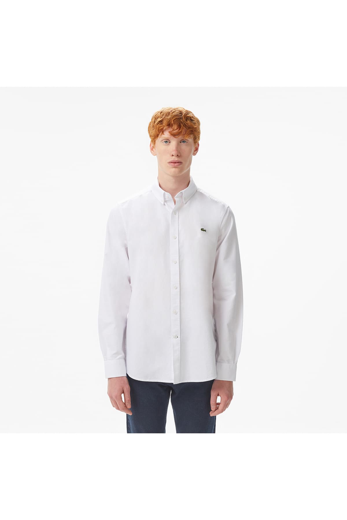 پیراهن مردانه Lacoste سفید اسلیم فیت پیراهن مردانه Lacoste سفید اسلیم فیت