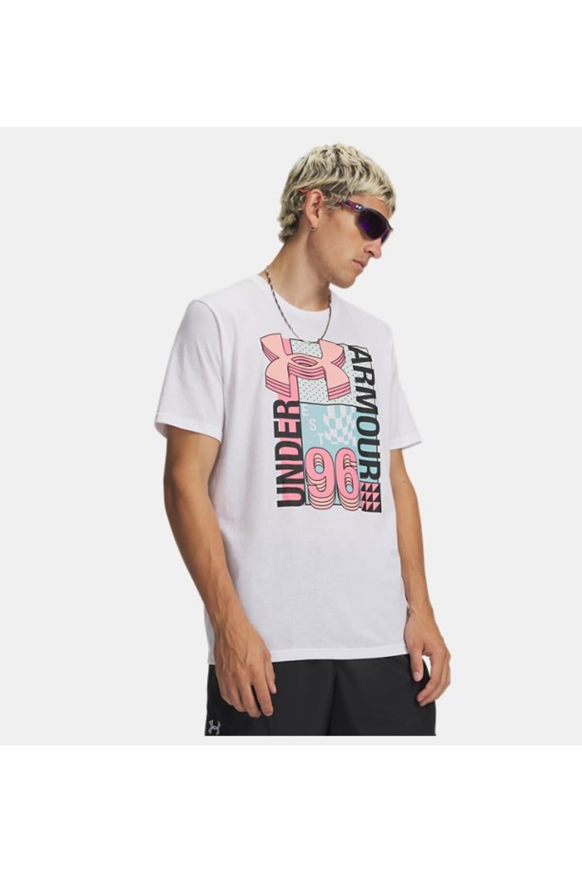 تیشرت مردانه Under Armour آستین کوتاه کالج با لوگو مدل 6009244-100 تیشرت مردانه Under Armour آستین کوتاه کالج با لوگو مدل 6009244-100