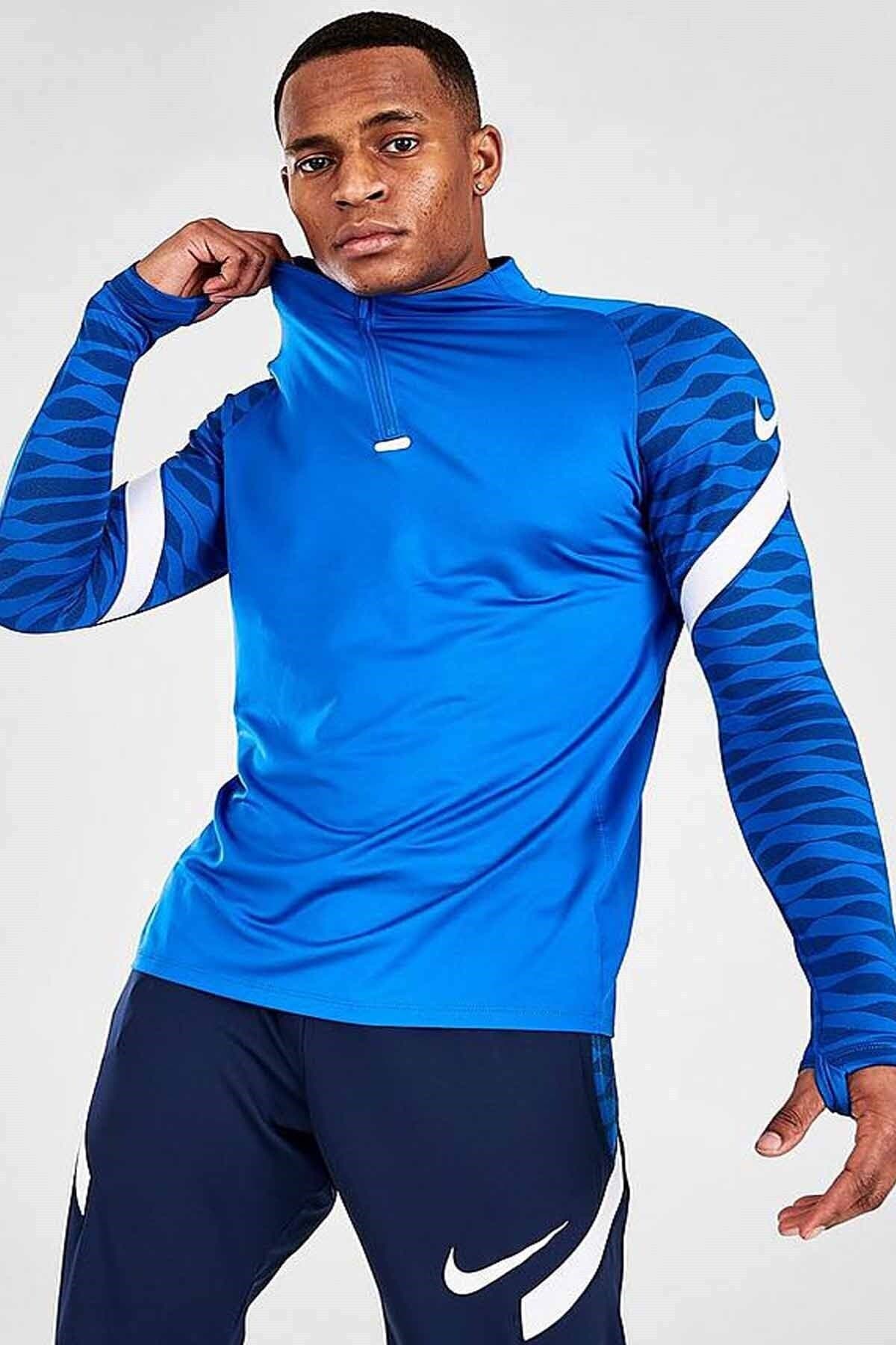 تیشرت آستین بلند مردانه Nike Strike21 Drill آبی مدل CW5858-463 تیشرت آستین بلند مردانه Nike Strike21 Drill آبی مدل CW5858-463