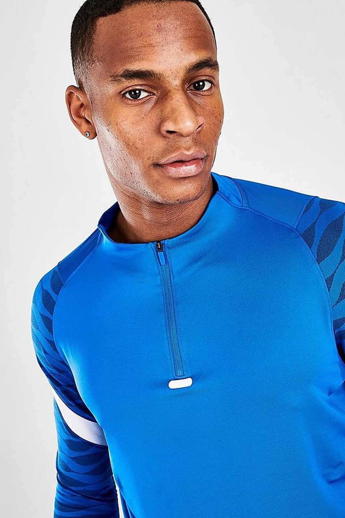 تیشرت آستین بلند مردانه Nike Strike21 Drill آبی مدل CW5858-463 تیشرت آستین بلند مردانه Nike Strike21 Drill آبی مدل CW5858-463