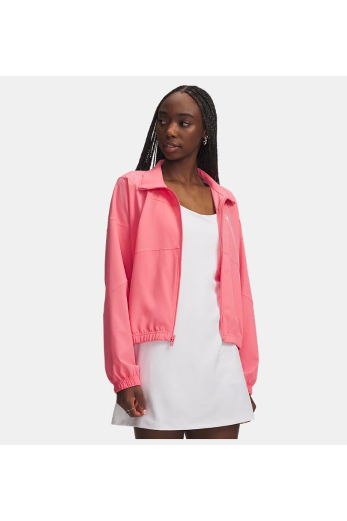 ژاکت زنانه Under Armour مدل UA Rival Woven 1389631-600 ژاکت زنانه Under Armour مدل UA Rival Woven 1389631-600