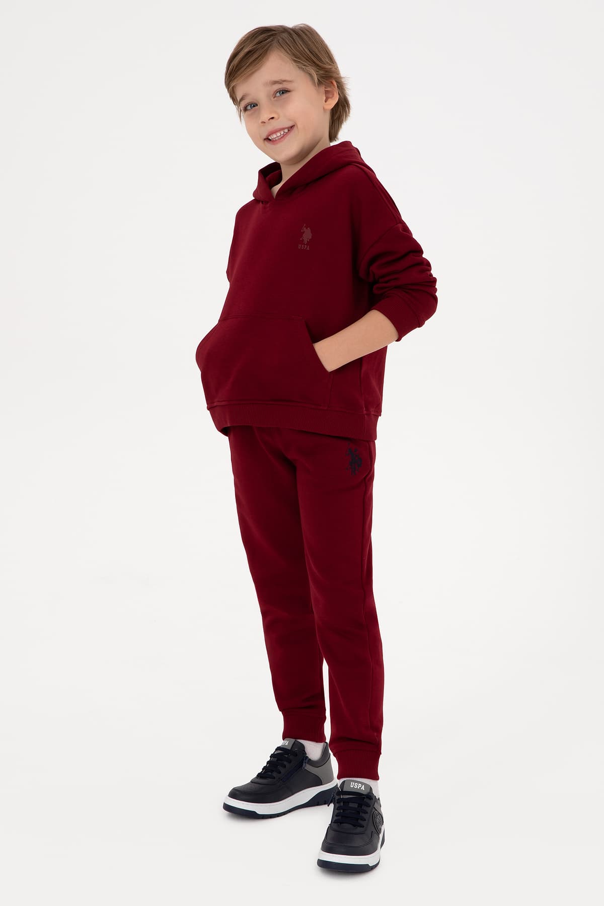 شلوار گرمکن پسرانه U.S. Polo Assn. رنگ زرشکی مدل 50314026-VR014 شلوار گرمکن پسرانه U.S. Polo Assn. رنگ زرشکی مدل 50314026-VR014
