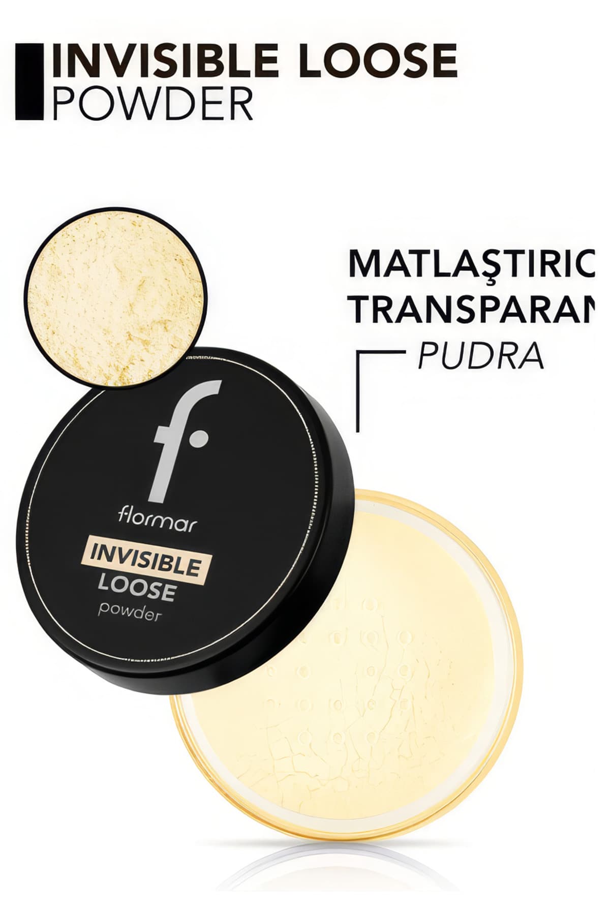 پودر تثبیتکننده Flormar Invisible Loose Powder شفاف با حالت نیمهمات پودر تثبیتکننده Flormar Invisible Loose Powder شفاف با حالت نیمهمات