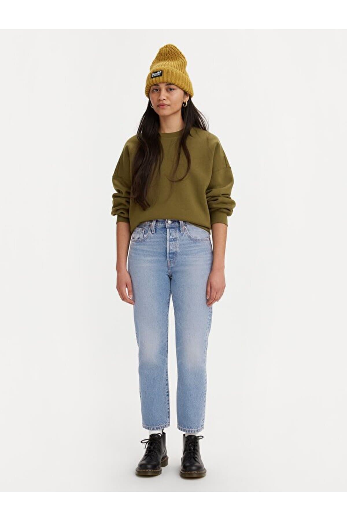 شلوار جین زنانه Levi's مدل 501 Crop Oxnard Athens Pushed شلوار جین زنانه Levi's مدل 501 Crop Oxnard Athens Pushed