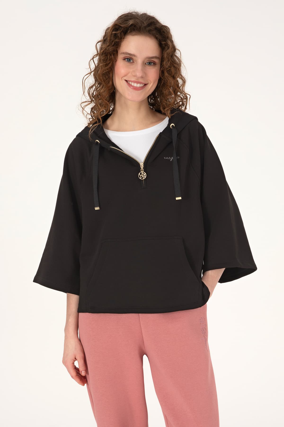 سویشرت زنانه کلاهدار نیمزیپ مشکی U.S. Polo Assn. مدل 50319959-VR046 سویشرت زنانه کلاهدار نیمزیپ مشکی U.S. Polo Assn. مدل 50319959-VR046